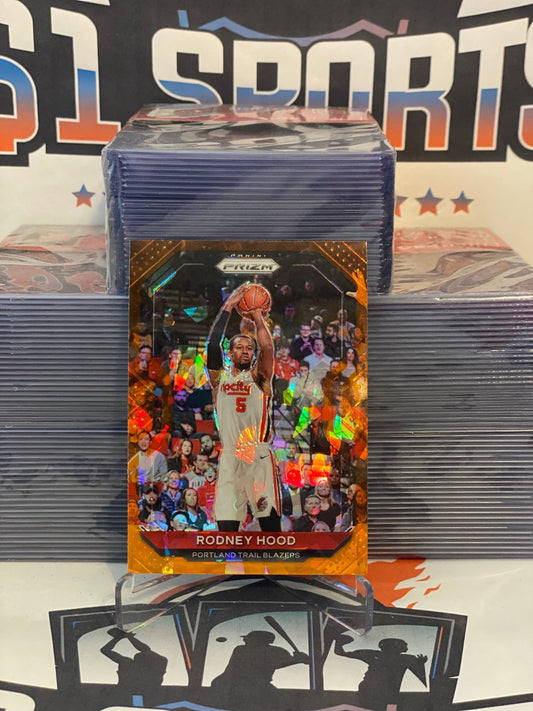 2020 Panini Prizm (Orange Ice Prizm, Bleed Error) Rodney Hood #203