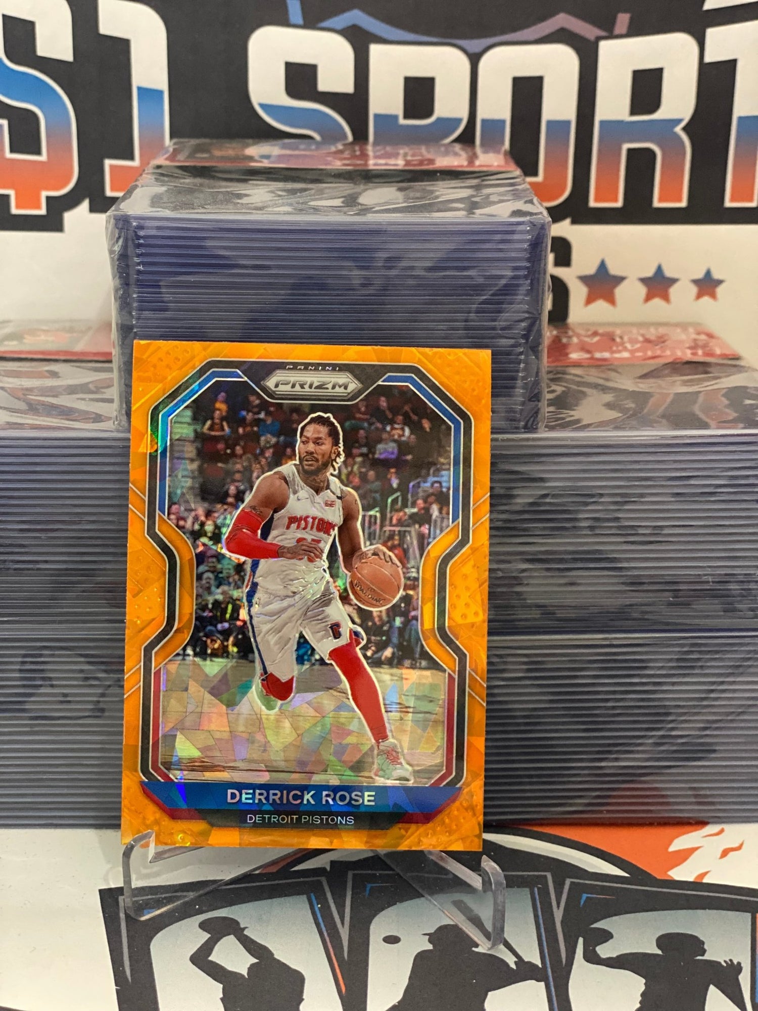 2020 Panini Prizm (Orange Ice Prizm) Derrick Rose #231