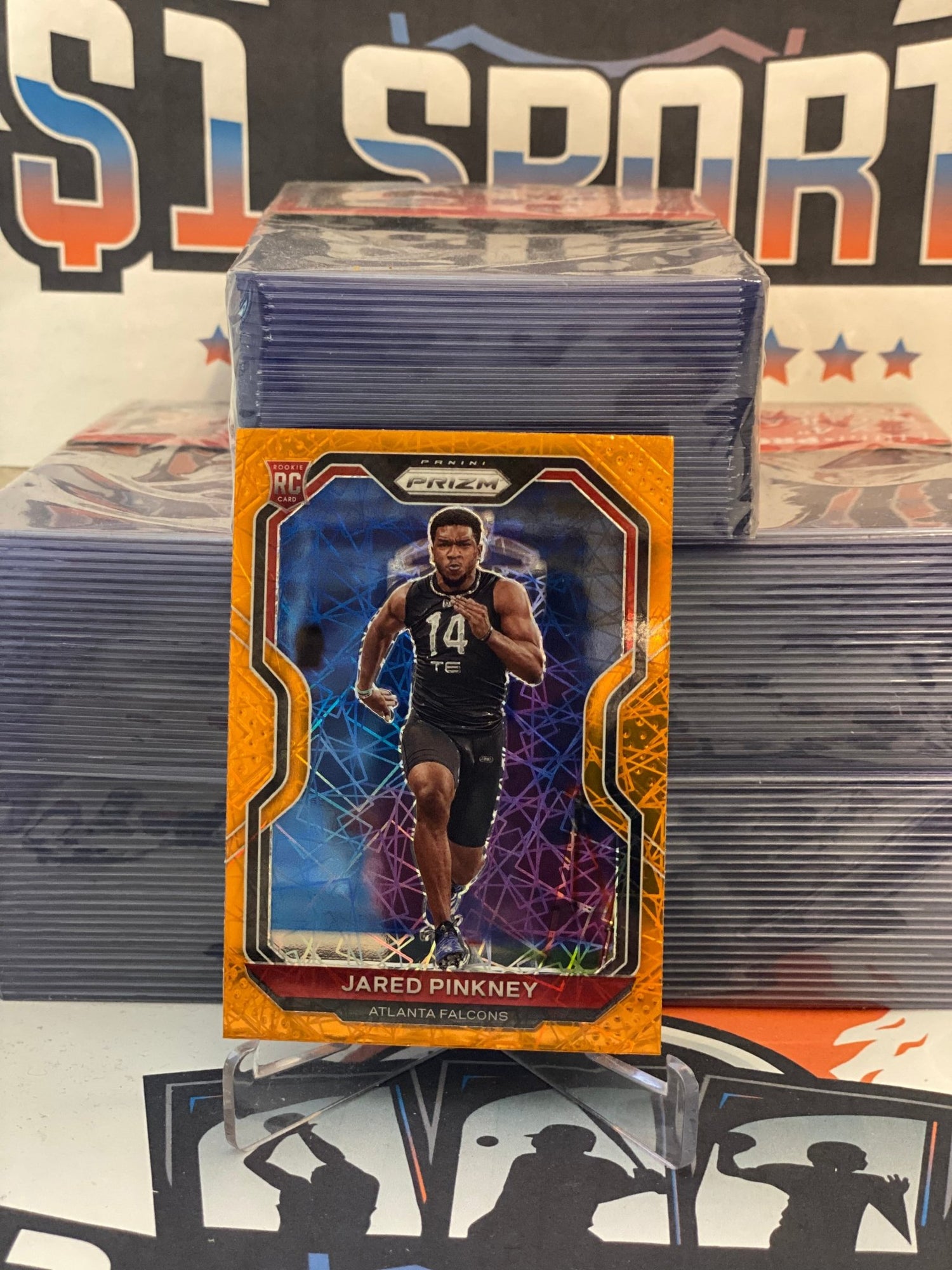 2020 Panini Prizm (Orange Laser Prizm) Jared Pinkney Rookie #348