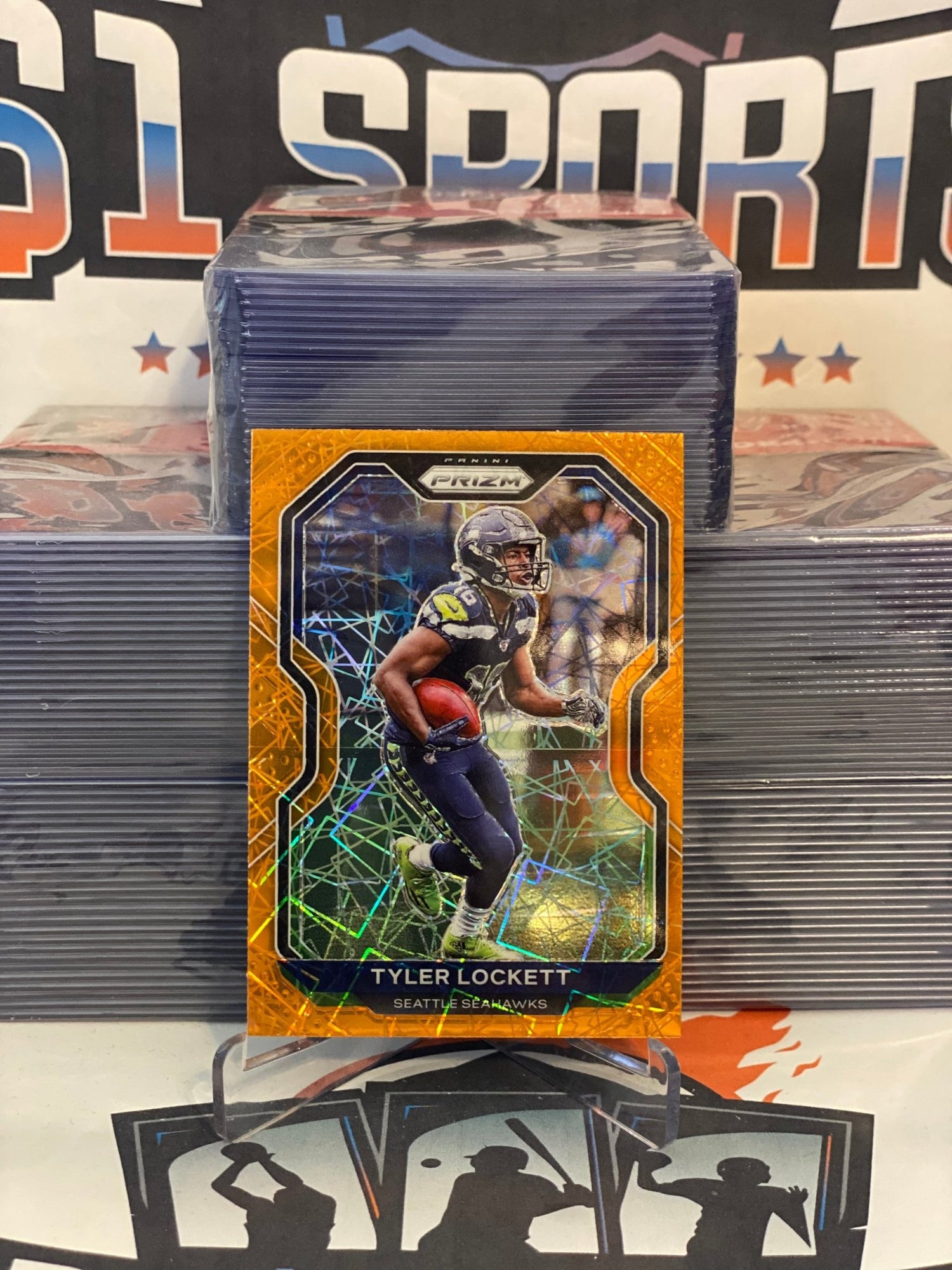 2020 Panini Prizm (Orange Laser Prizm) Tyler Lockett #293