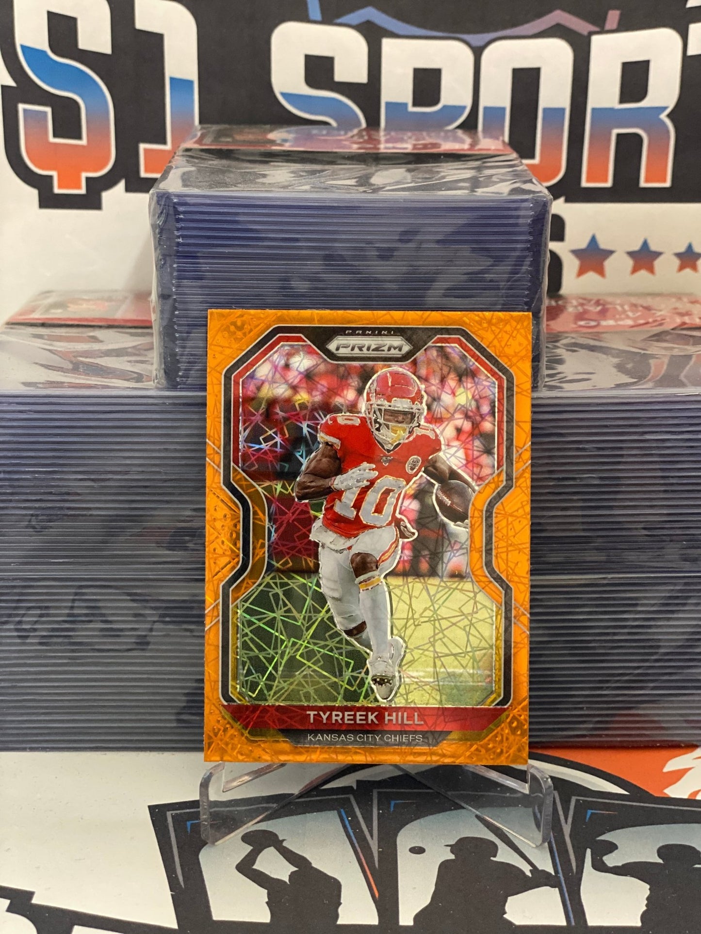 2020 Panini Prizm (Orange Laser Prizm) Tyreek Hill #120