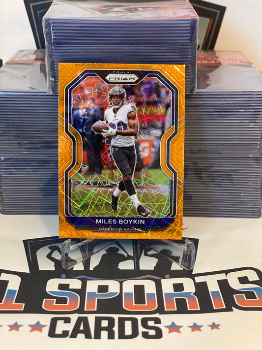 2020 Panini Prizm (Orange Lazer Prizm) Miles Boykin #40