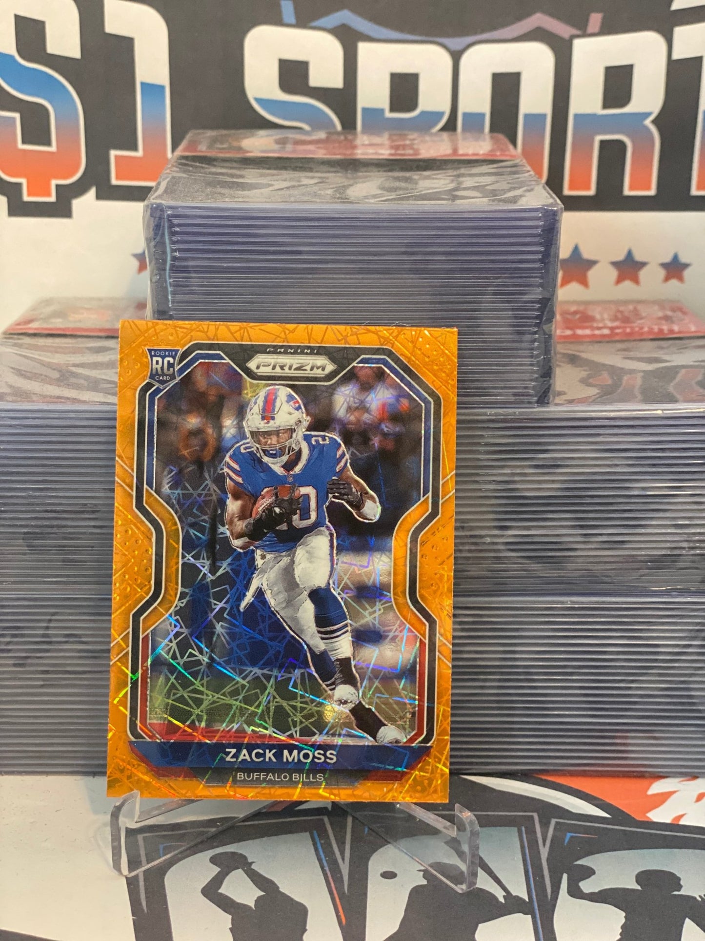 2020 Panini Prizm (Orange Lazer Prizm) Zack Moss Rookie #311