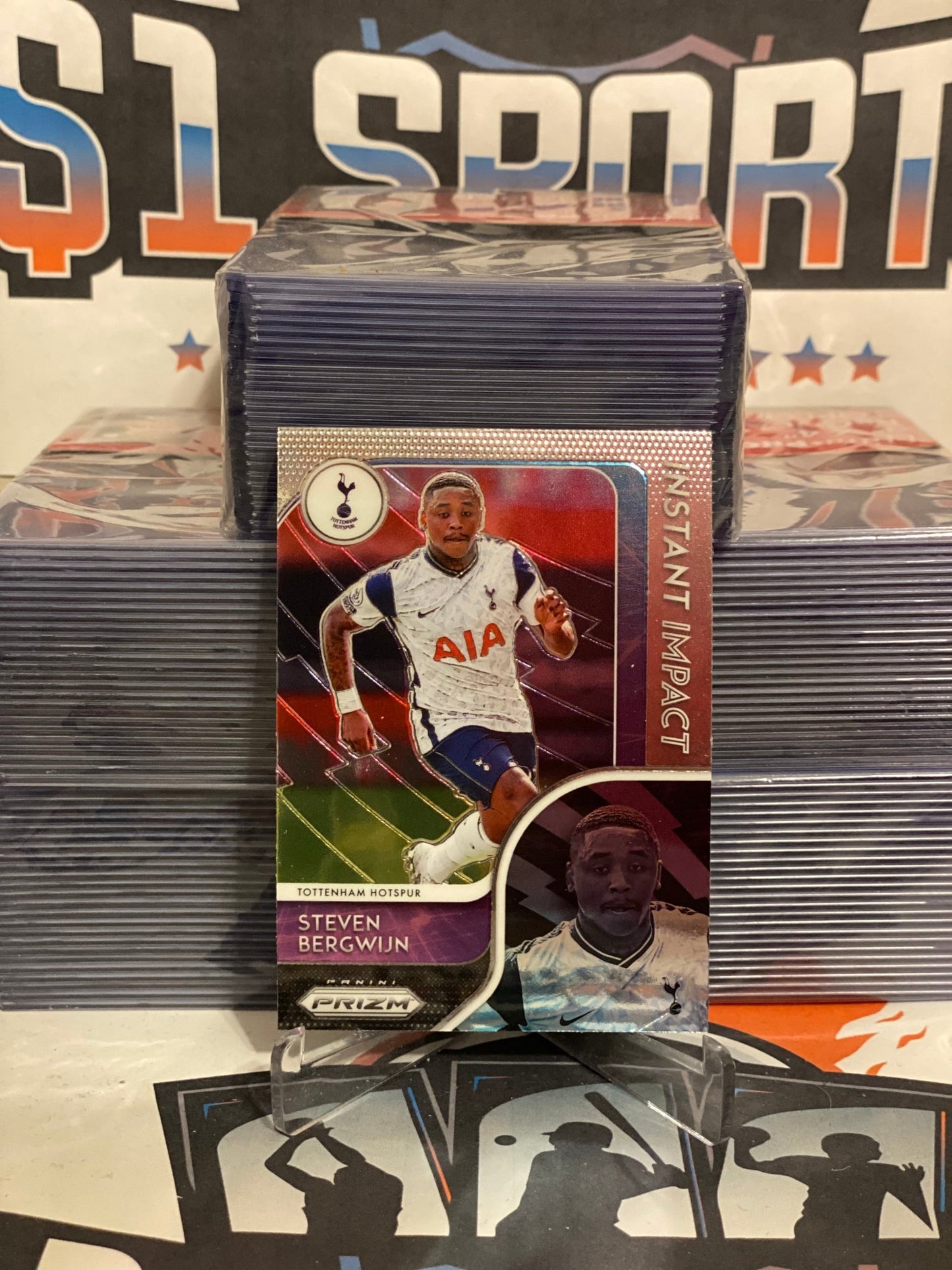 2020 Panini Prizm Premier League (Instant Impact) Steven Bergwijn #6