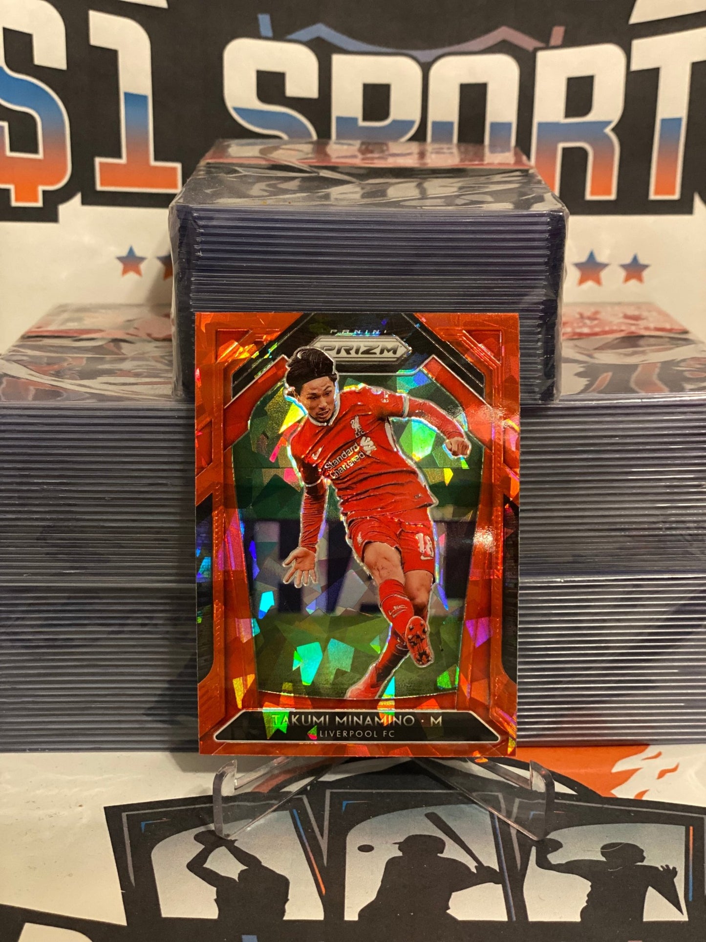 2020 Panini Prizm Premier League (Red Ice Prizm) Takumi Minamino #251