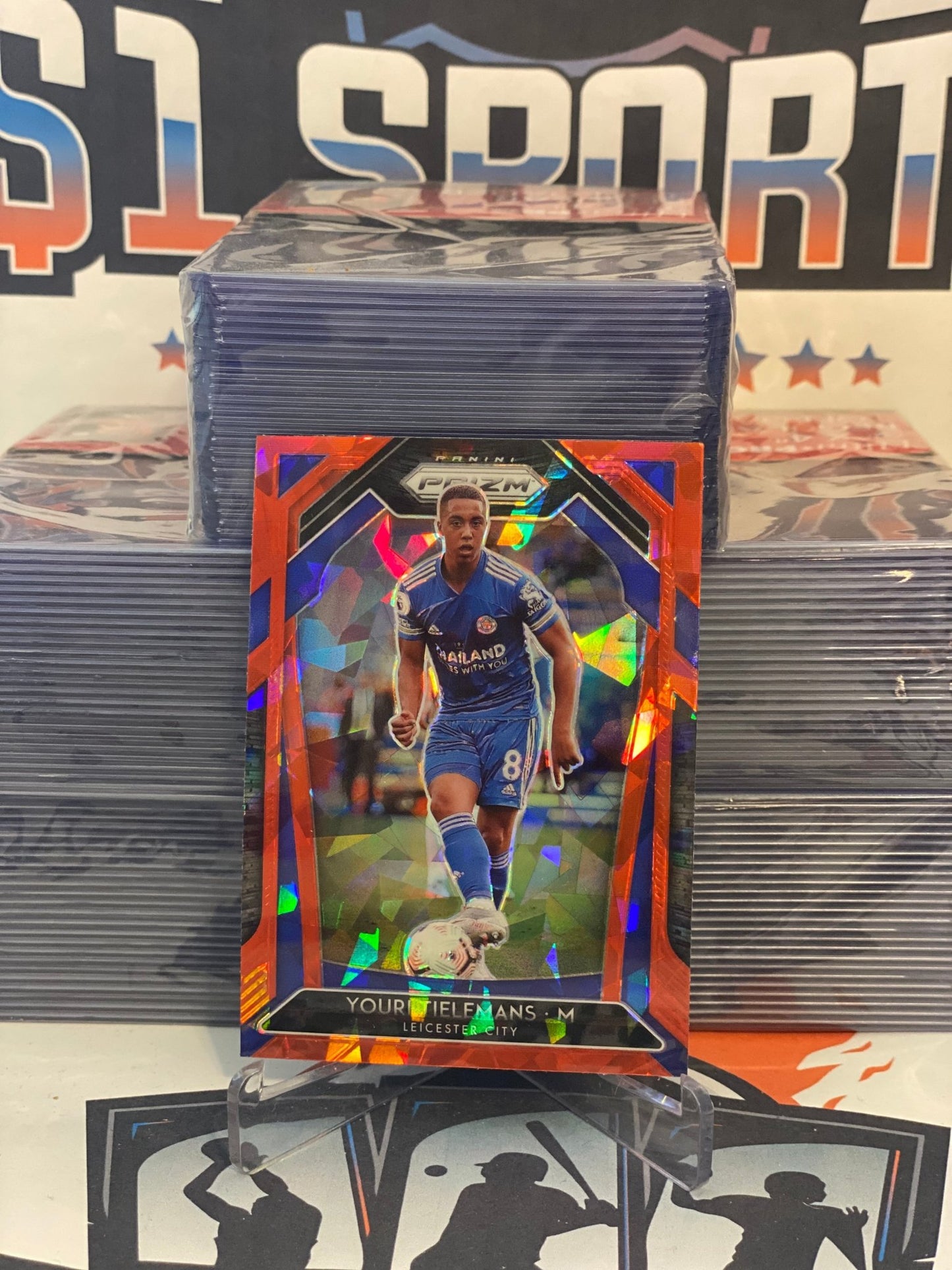 2020 Panini Prizm Premier League (Red Ice Prizm) Youri Tielemans #127