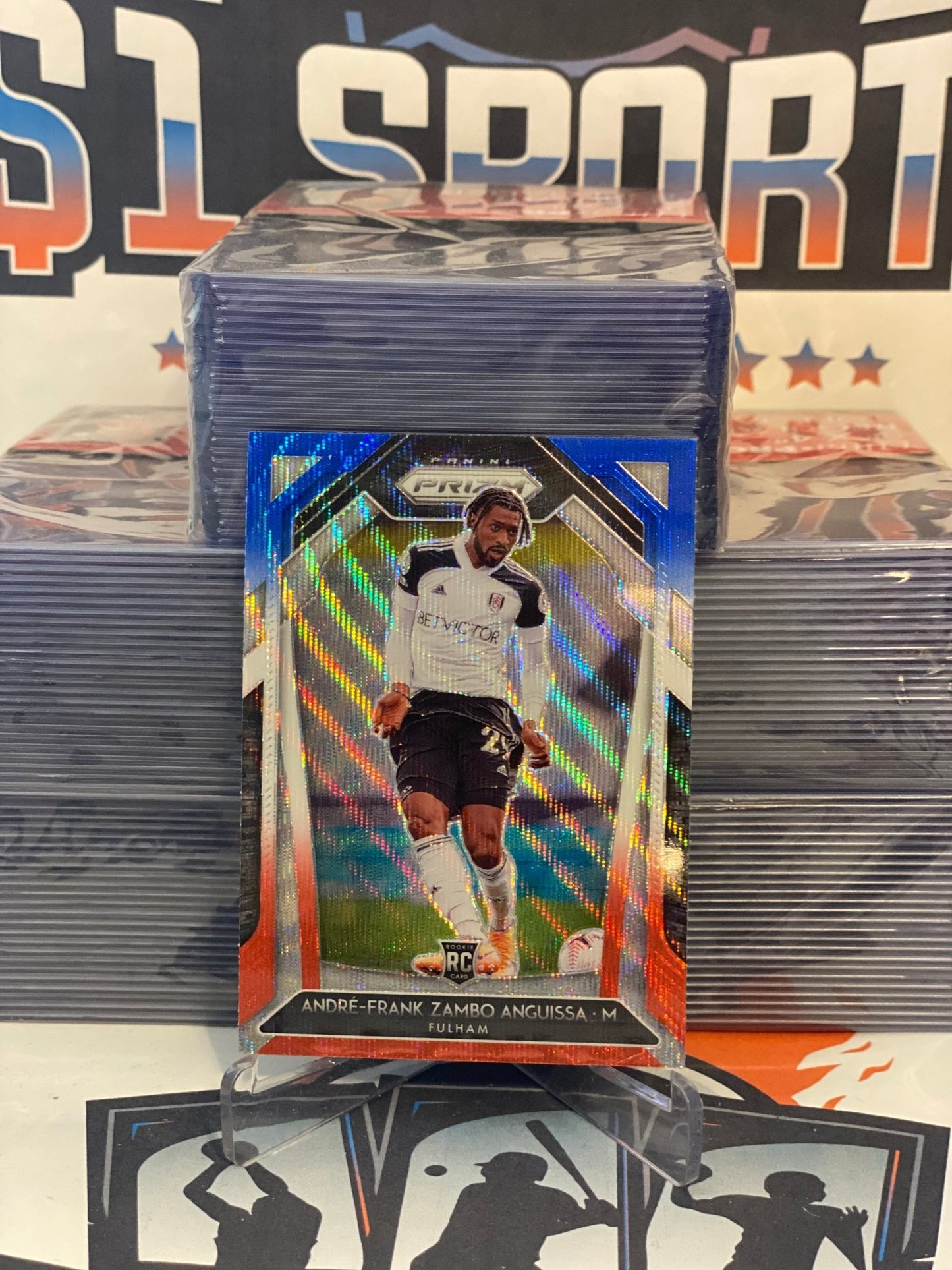2020 Panini Prizm Premier League (Red White Blue Prizm) Andre-Frank Zambo Anguissa Rookie #294