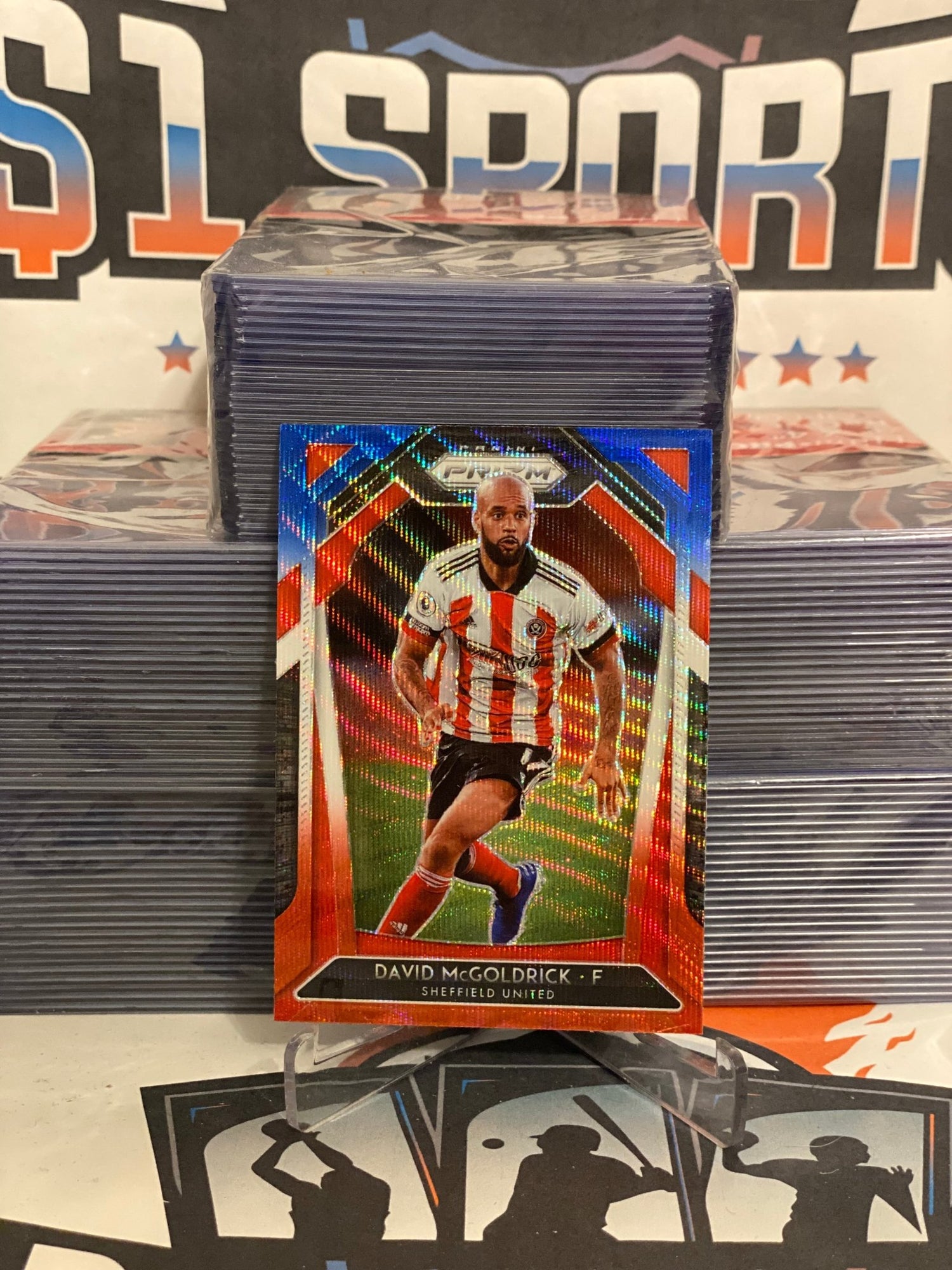 2020 Panini Prizm Premier League (Red White Blue Prizm) David McGoldrick #29