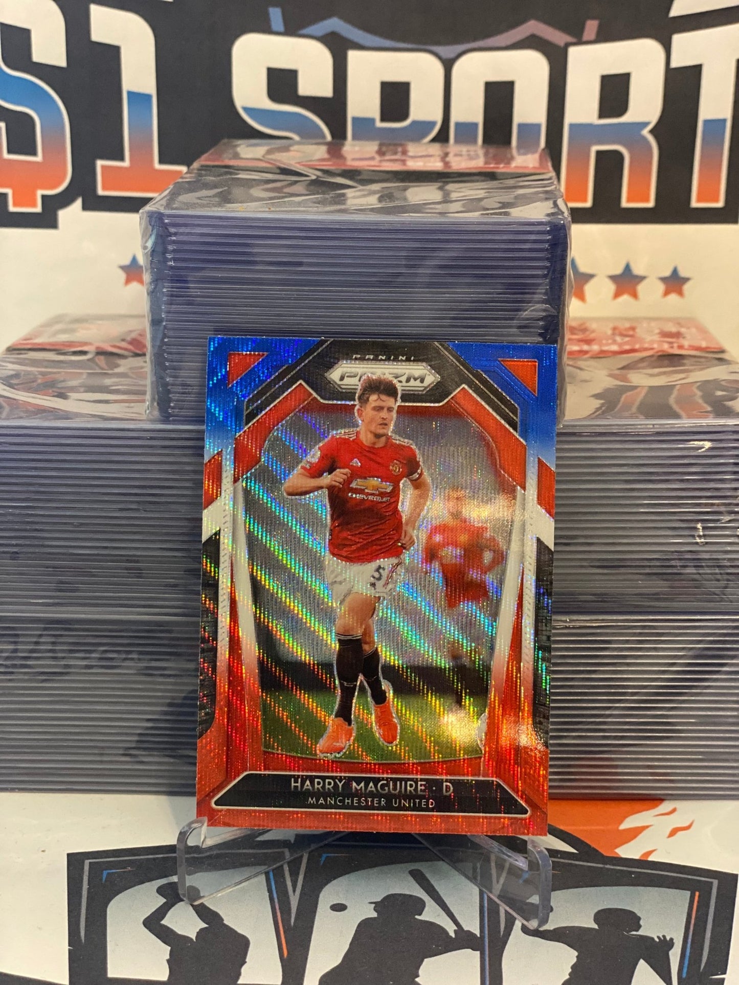 2020 Panini Prizm Premier League (Red White Blue Prizm) Harry Maguire #2