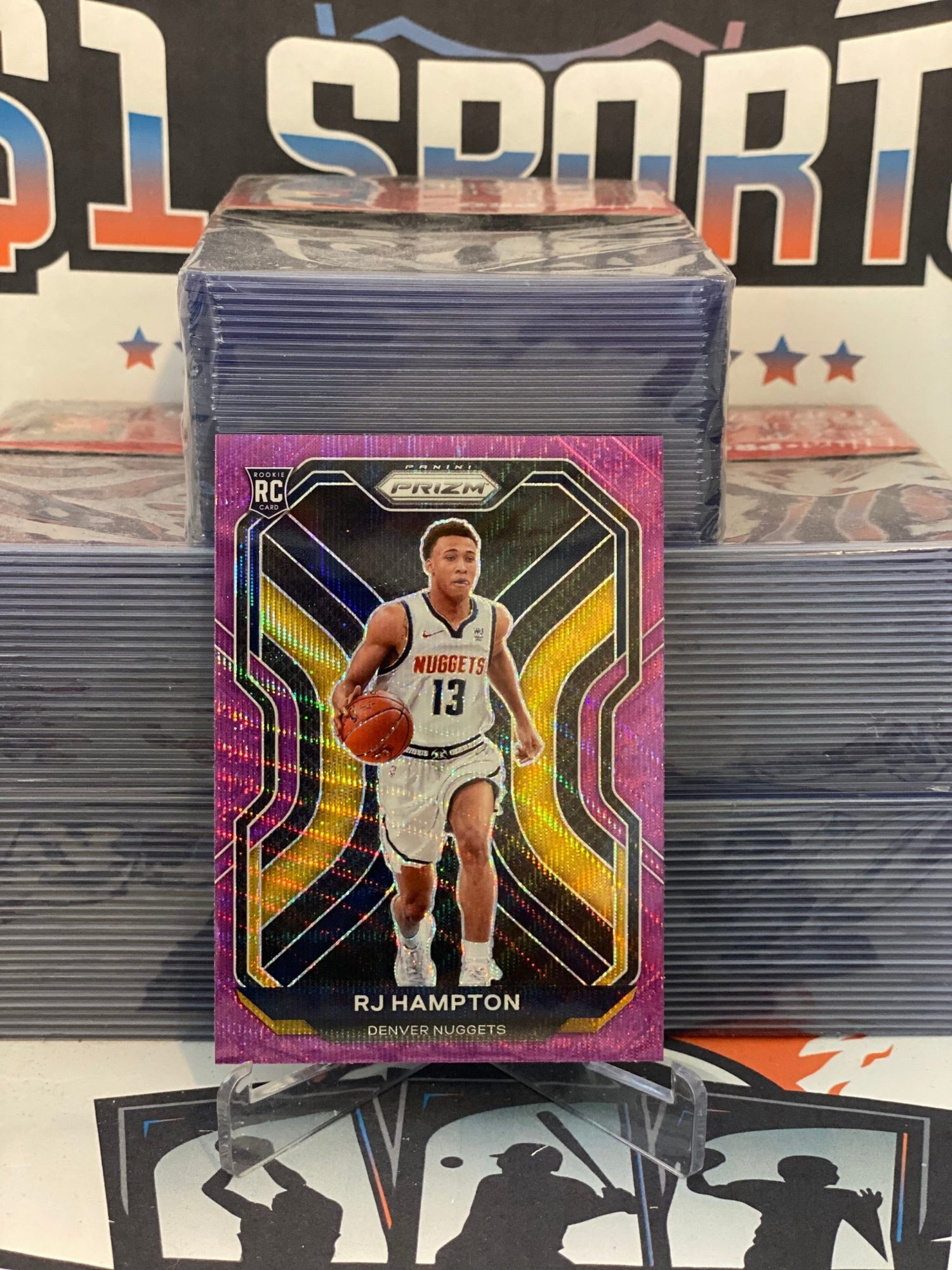 2020 Panini Prizm (Purple Wave Prizm) RJ Hampton Rookie #286