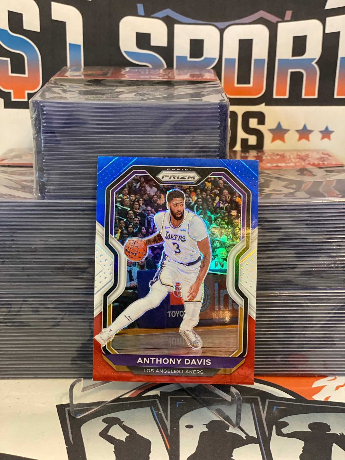 2020 Panini Prizm (Red White Blue Prizm) Anthony Davis #109