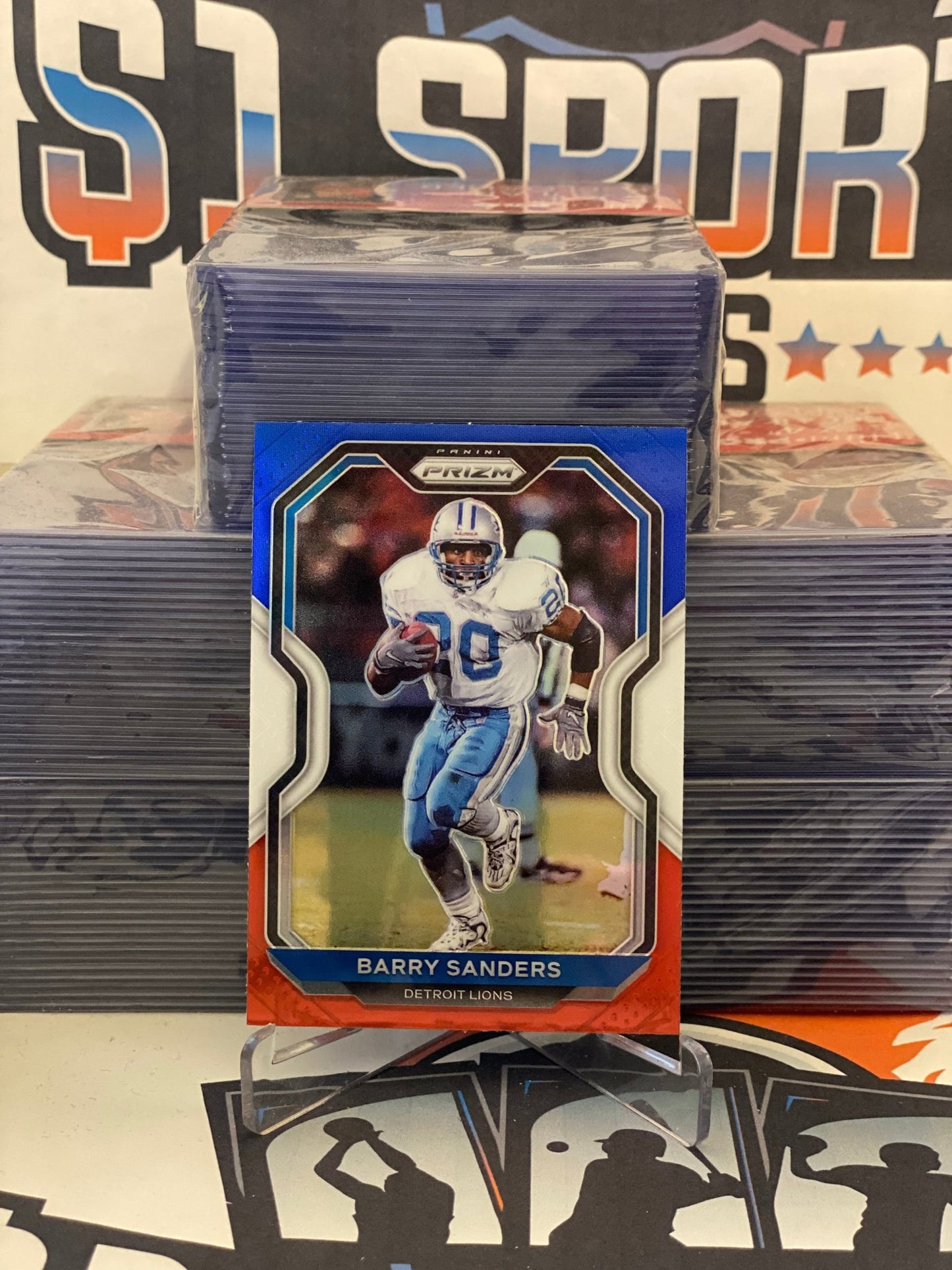 2020 Panini Prizm (Red White Blue Prizm) Barry Sanders #204