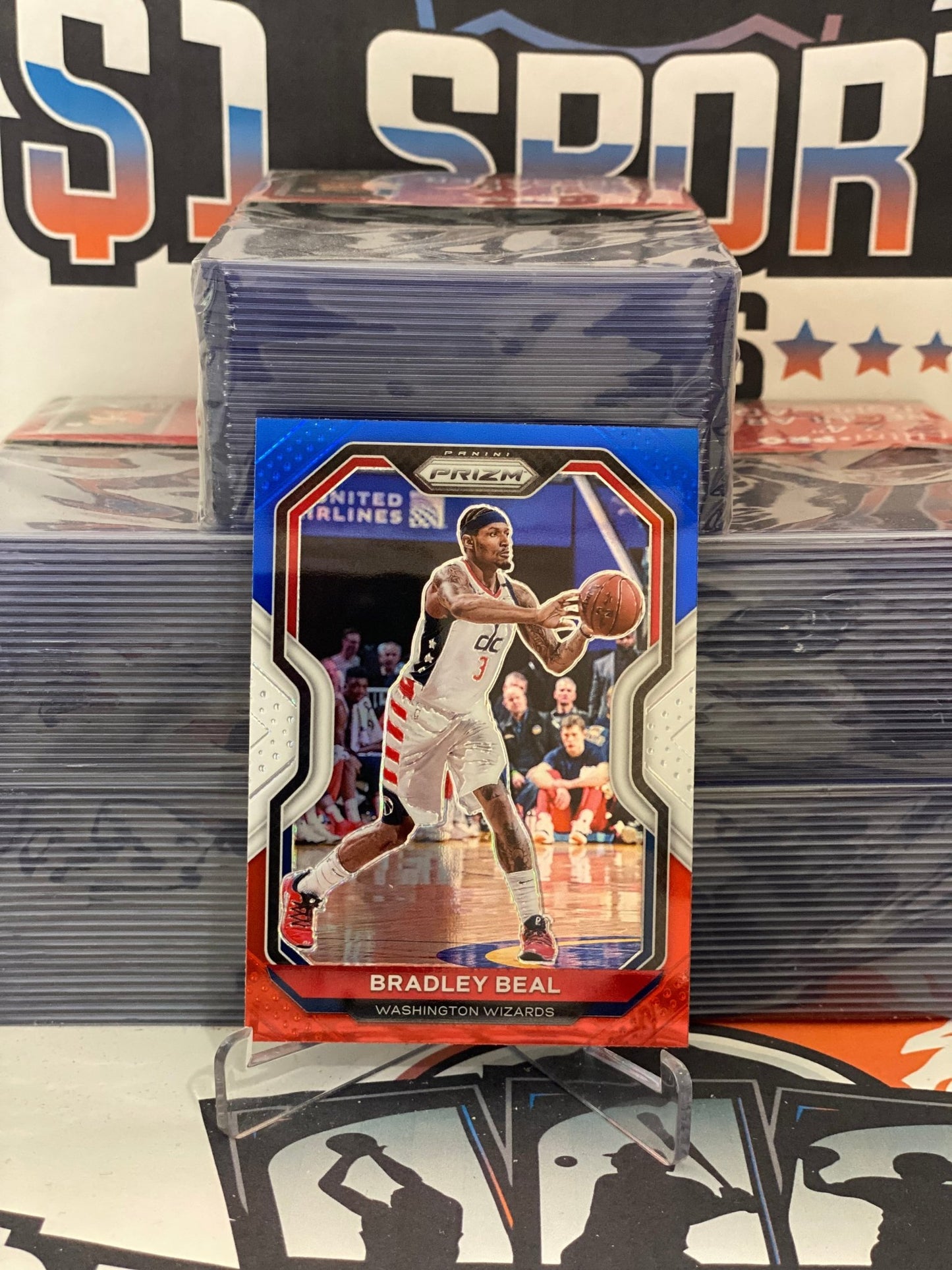 2020 Panini Prizm (Red White Blue Prizm) Bradley Beal #230