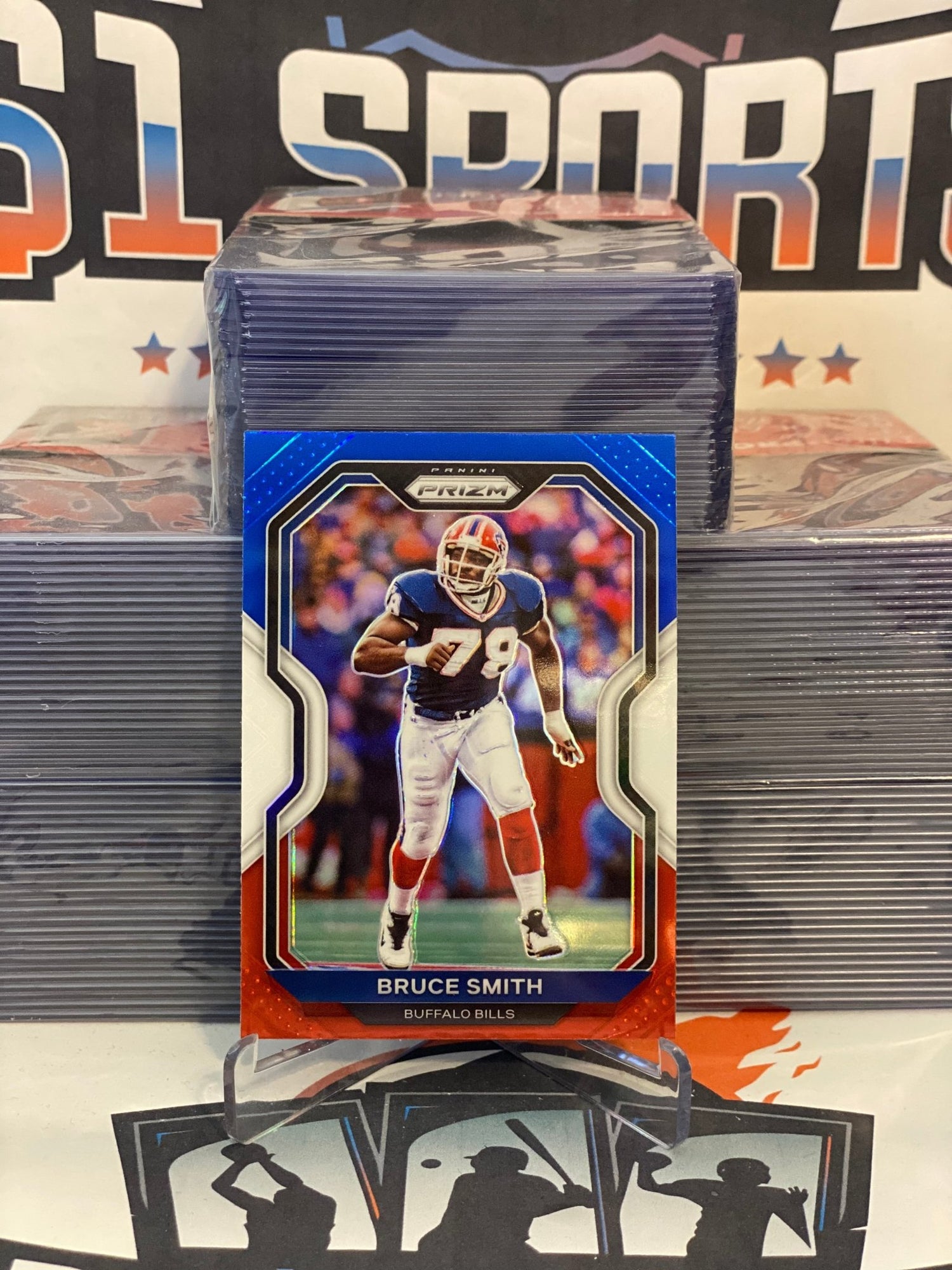 2020 Panini Prizm (Red White Blue Prizm) Bruce Smith #9