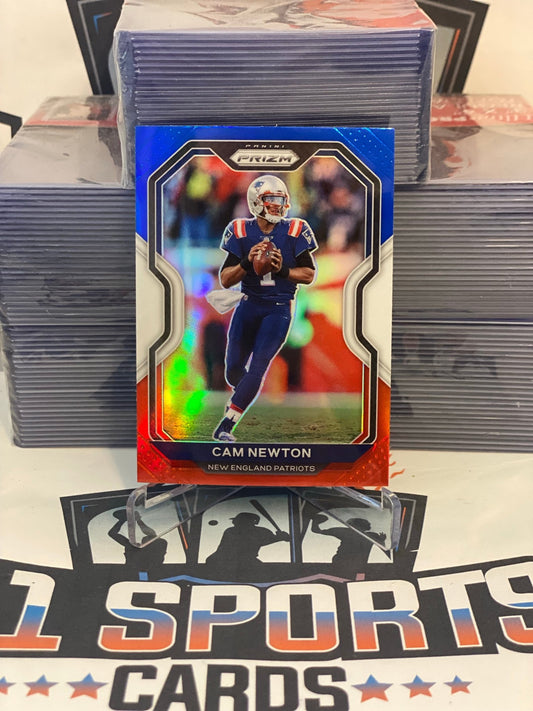 2020 Panini Prizm (Red White Blue Prizm) Cam Newton #19