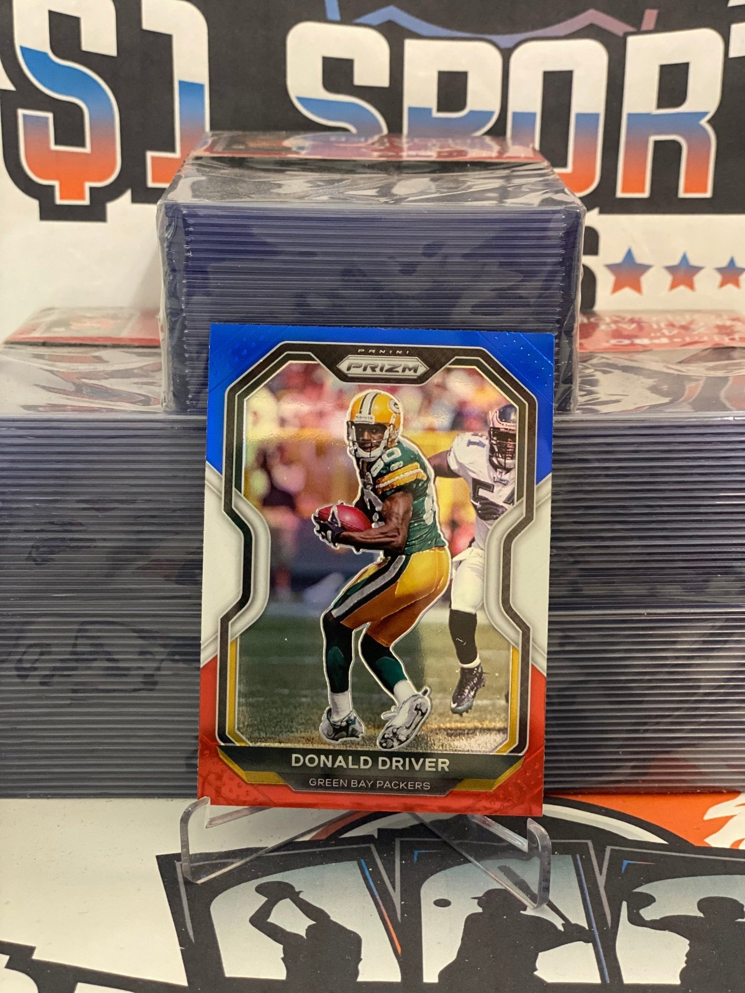 2020 Panini Prizm (Red White Blue Prizm) Donald Driver #214