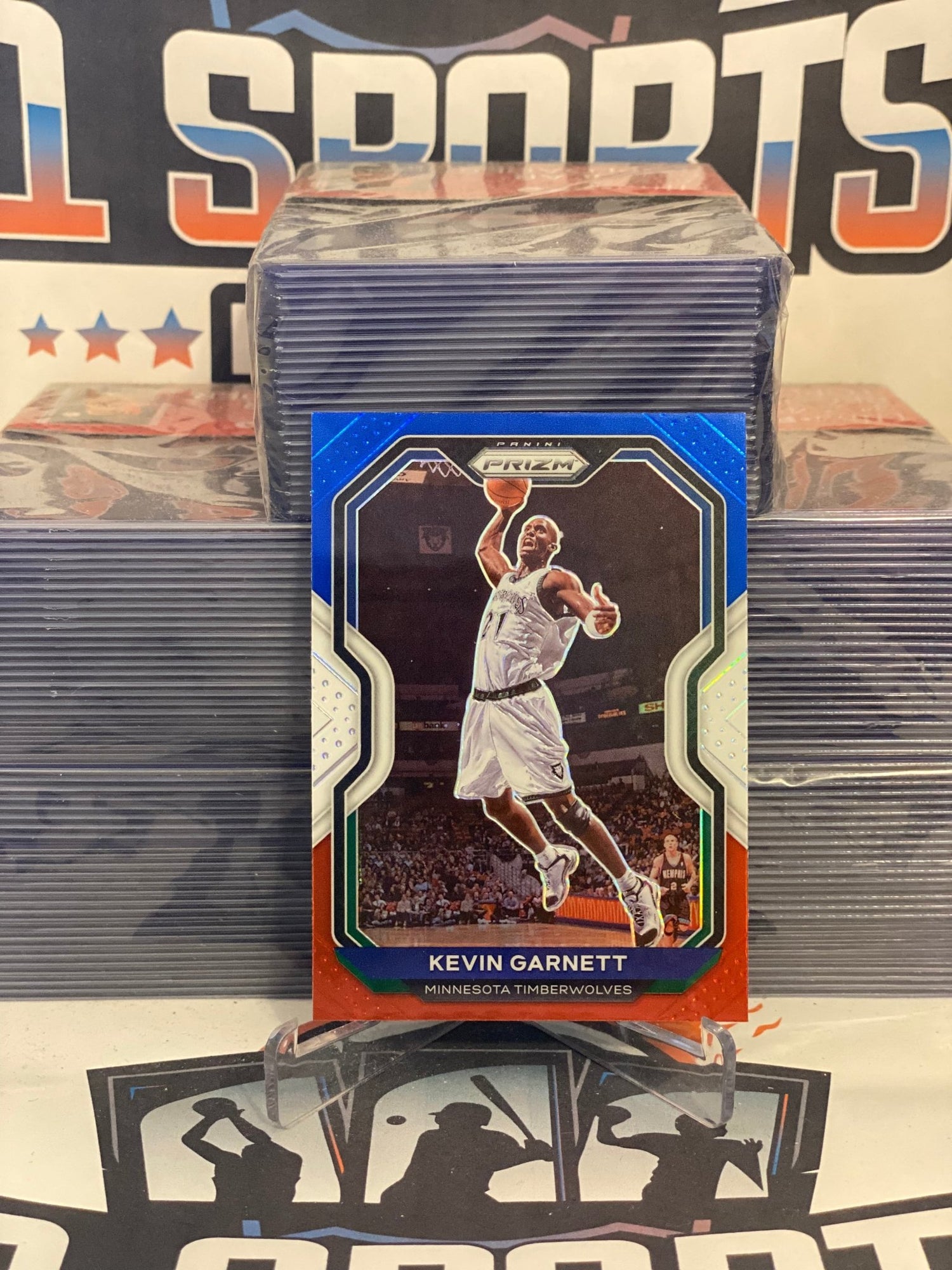 2020 Panini Prizm (Red White Blue Prizm) Kevin Garnett #187