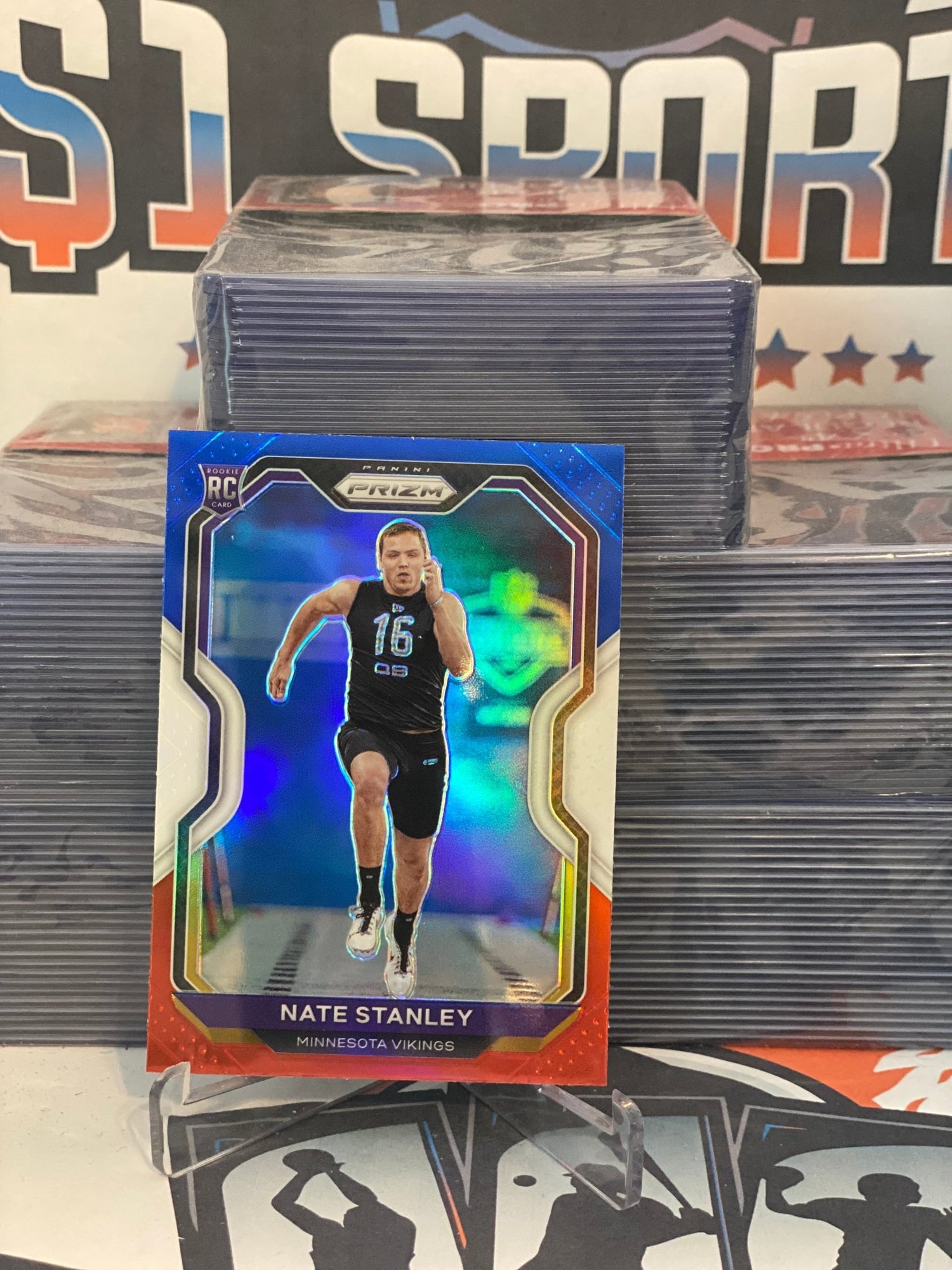 2020 Panini Prizm (Red White Blue Prizm) Nate Stanley Rookie #400