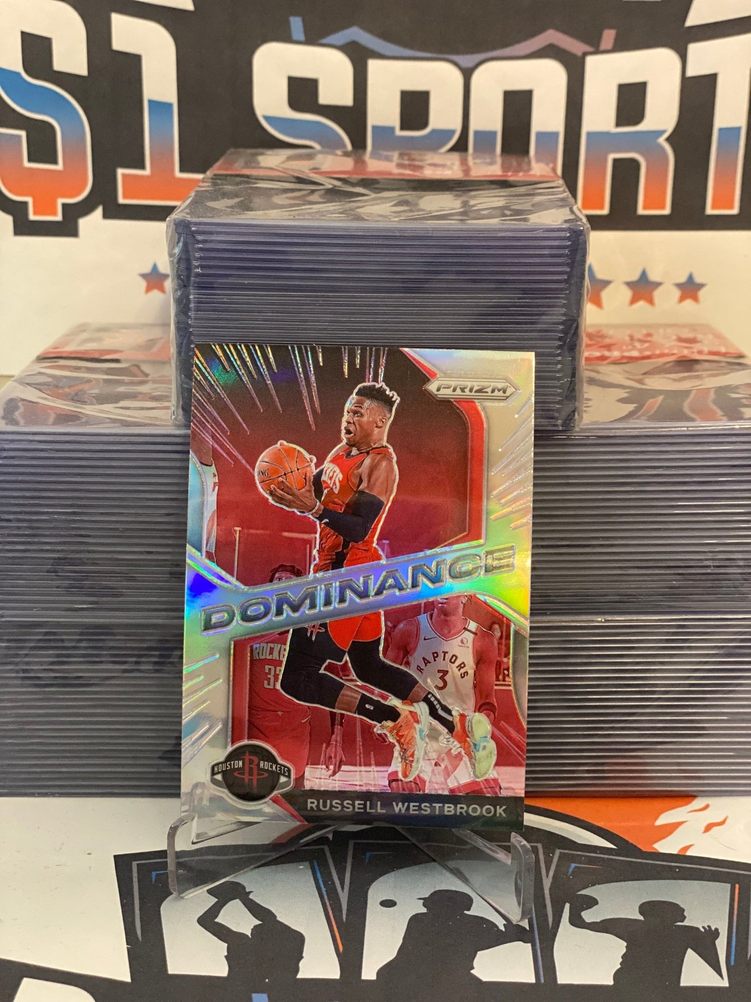 2020 Panini Prizm (Silver Prizm, Dominance) Russell Westbrook #23