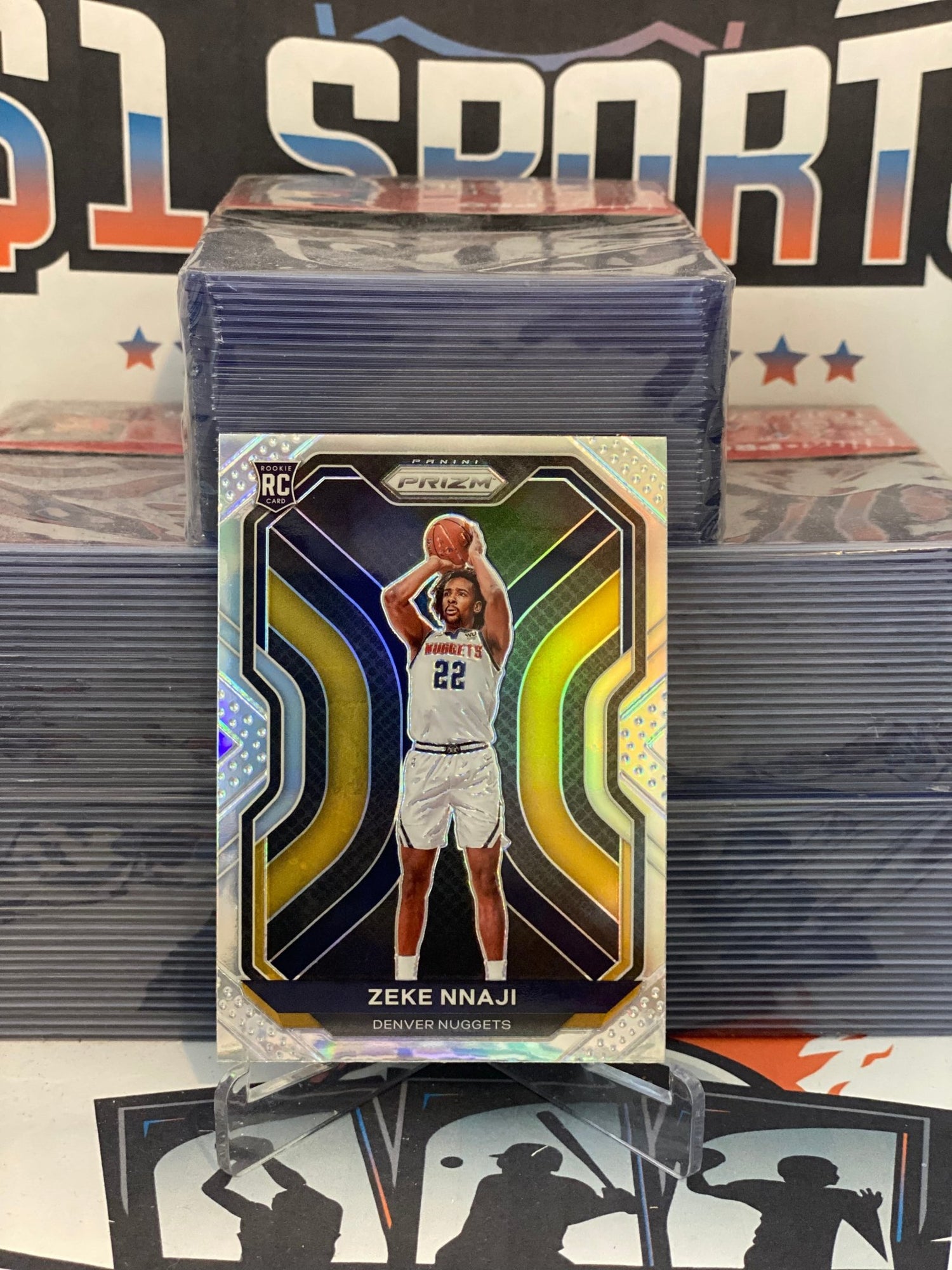 2020 Panini Prizm (Silver Prizm) Zeke Nnaji Rookie #266