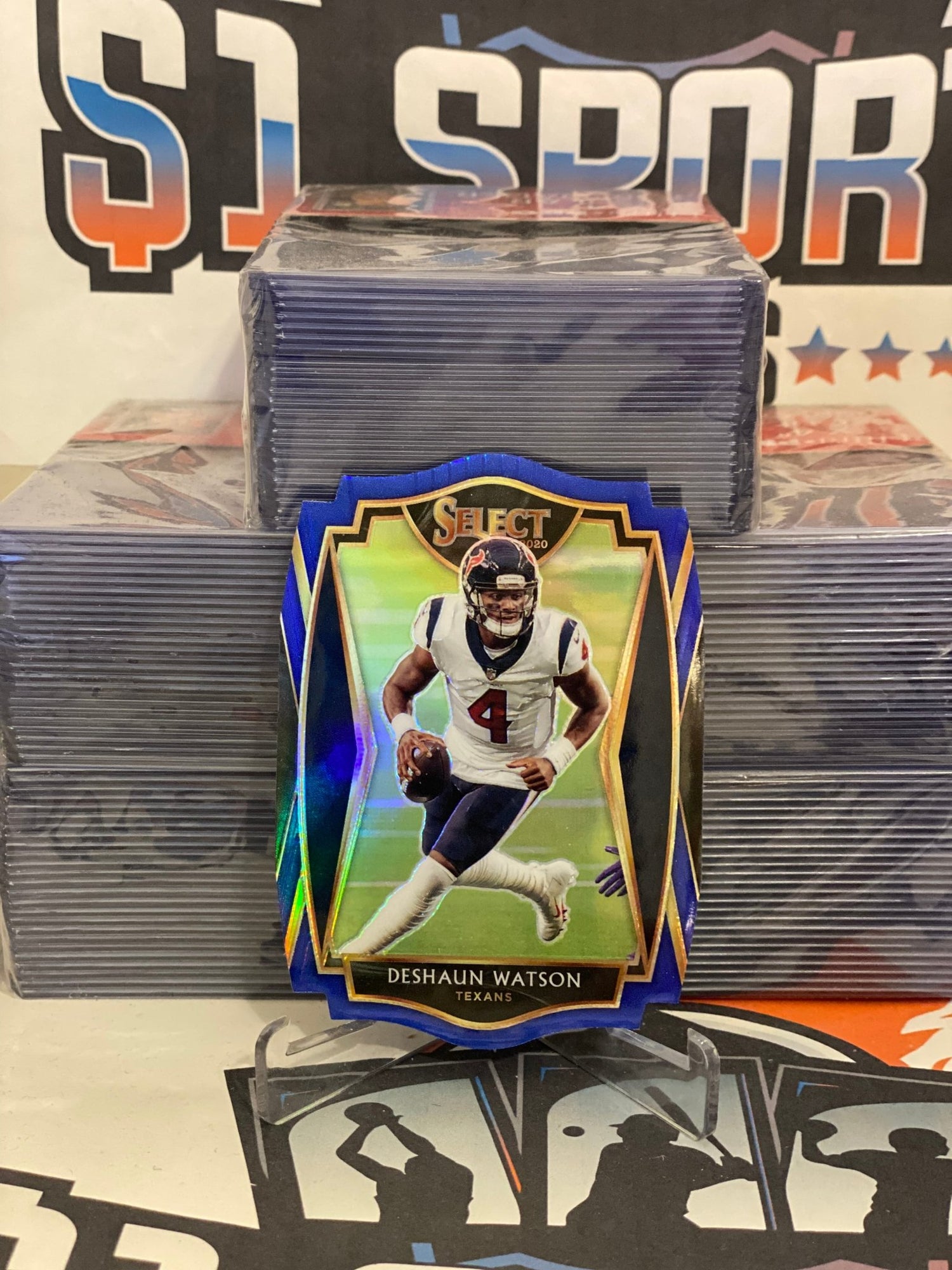 2020 Panini Select (Blue Die Cut Prizm) Deshaun Watson #127