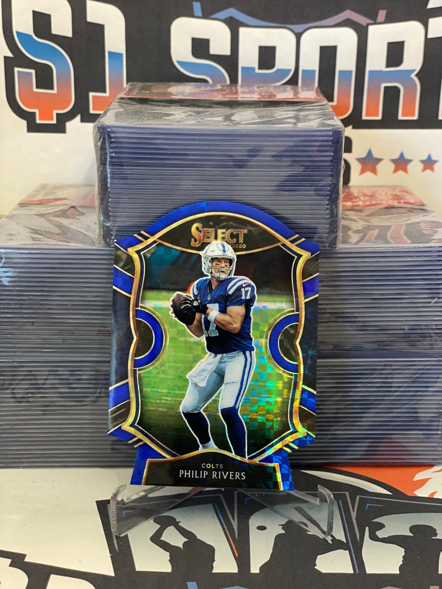2020 Panini Select (Blue Die Cut Prizm) Philip Rivers #30