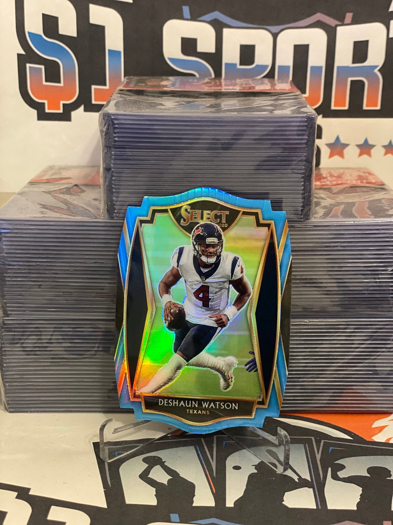 2020 Panini Select (Light Blue Die Cut Prizm) Deshaun Watson #127