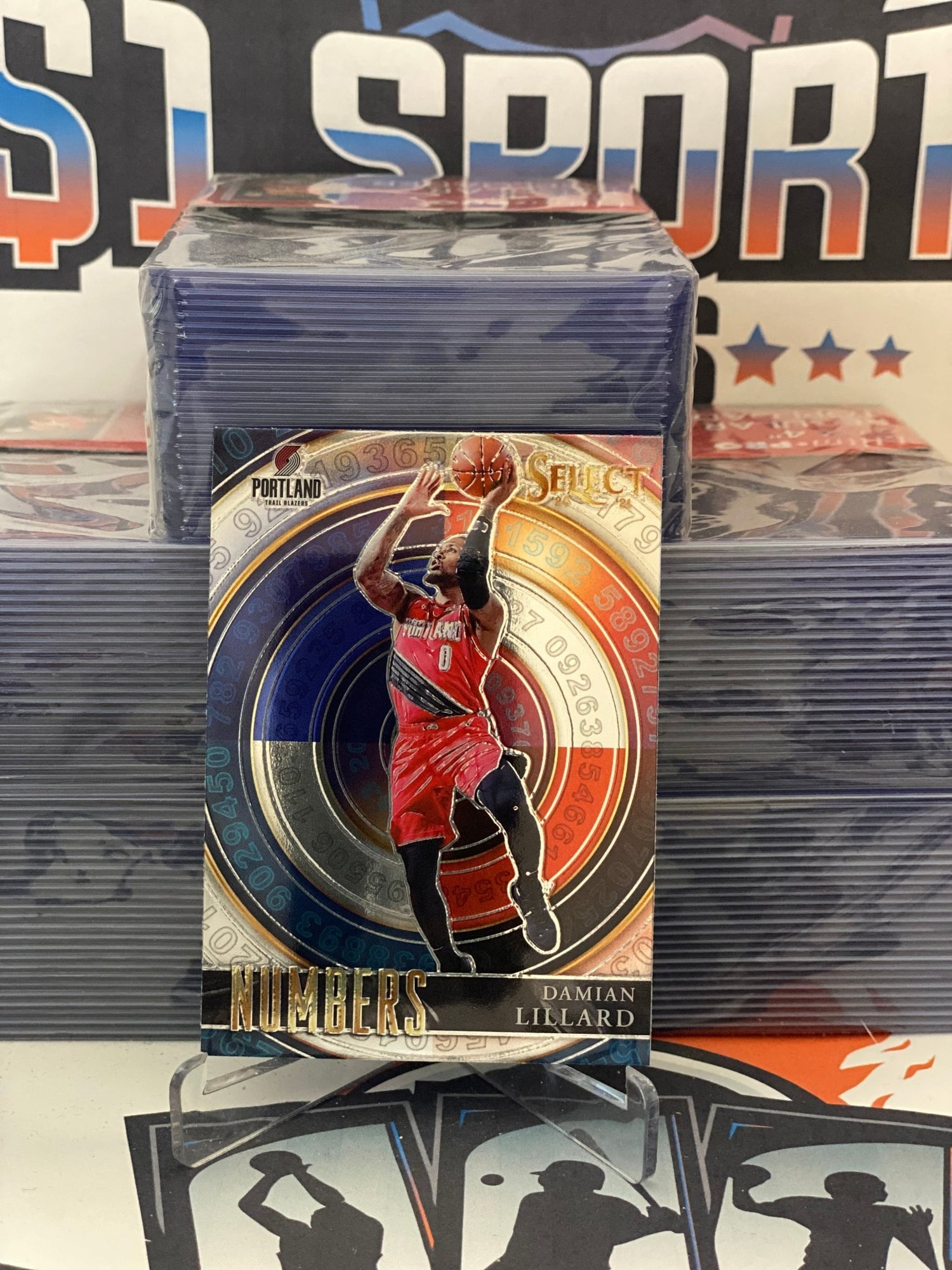 2020 Panini Select (Numbers) Damian Lillard #4