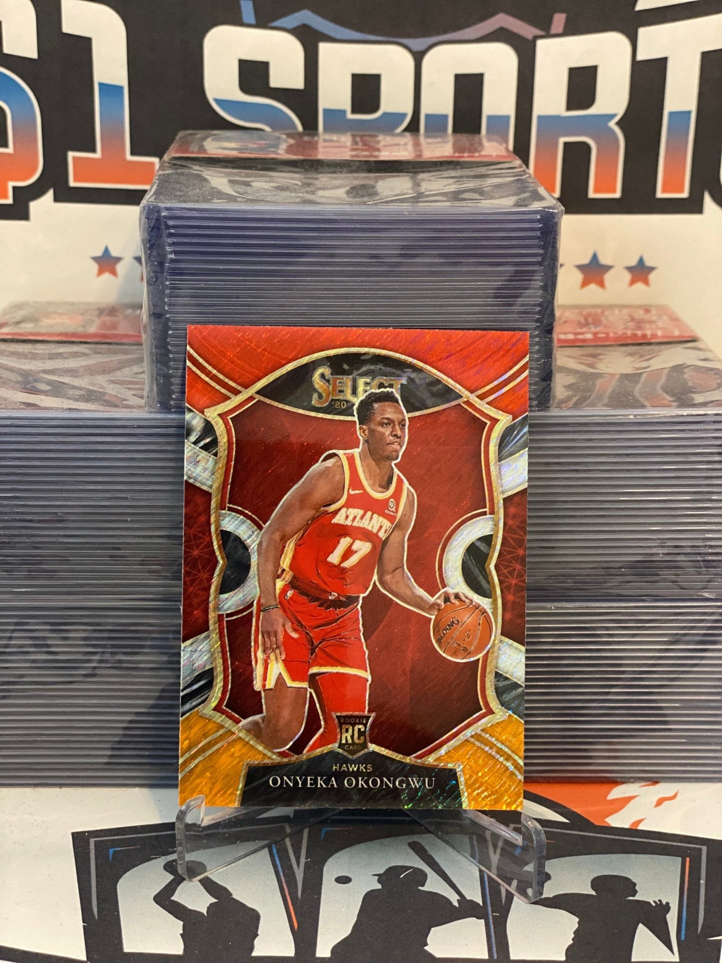 2020 Panini Select (Orange Red White Shimmer) Onyeka Okongwu Rookie #66