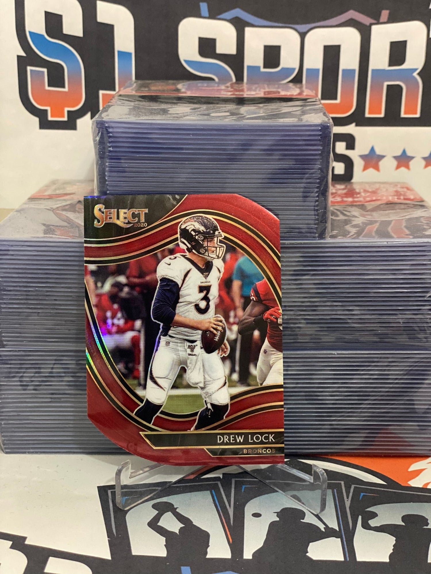 2020 Panini Select (Red Die Cut Prizm, Field Level) Drew Lock #327