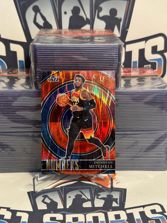 2020 Panini Select (Red Flash Prizm, Numbers) Donovan Mitchell #9