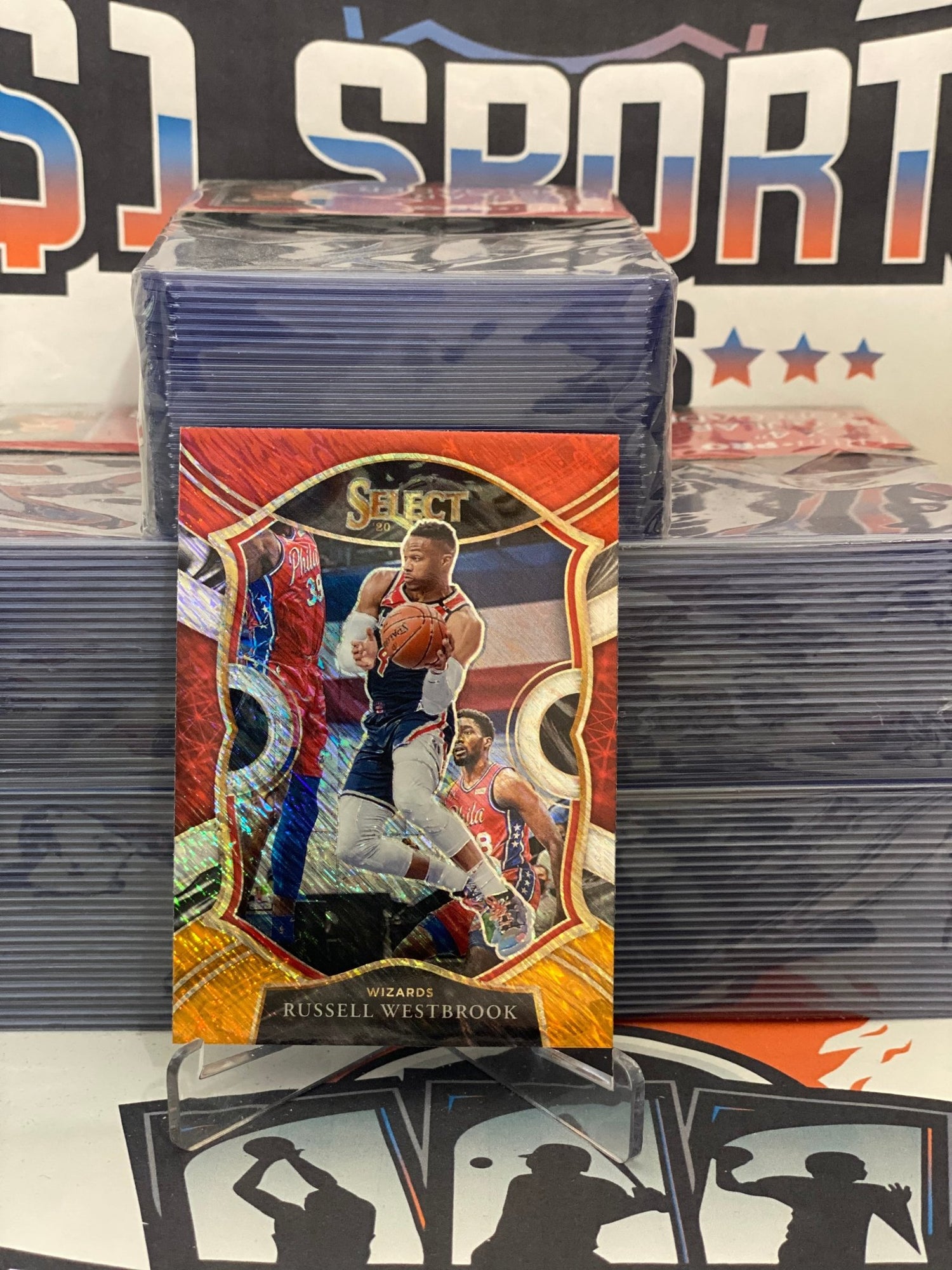 2020 Panini Select (Red White Orange Shimmer Prizm) Russell Westbrook #39