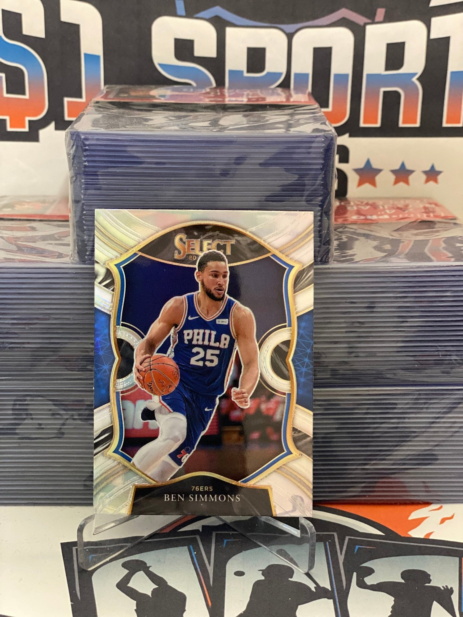 2020 Panini Select (Silver Prizm) Ben Simmons #34