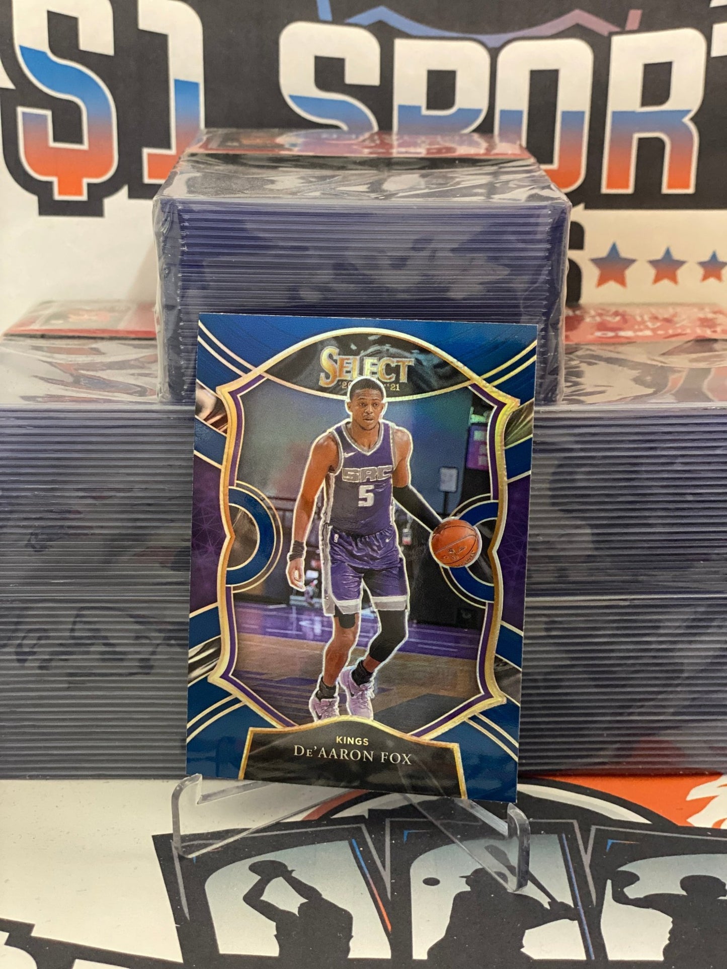 2020 Panini Select (Silver Prizm) De'Aaron Fox #32