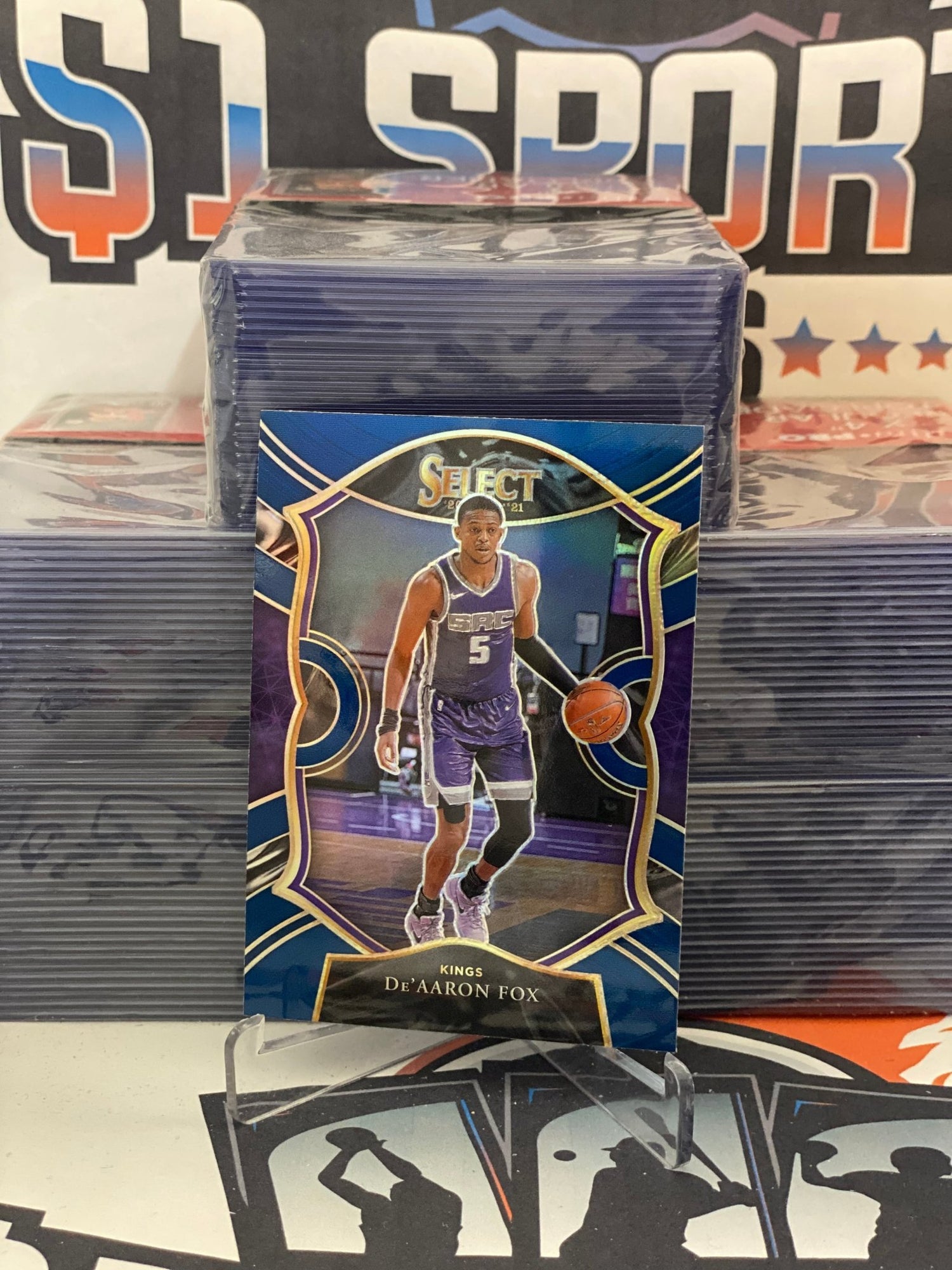 2020 Panini Select (Silver Prizm) De'Aaron Fox #32