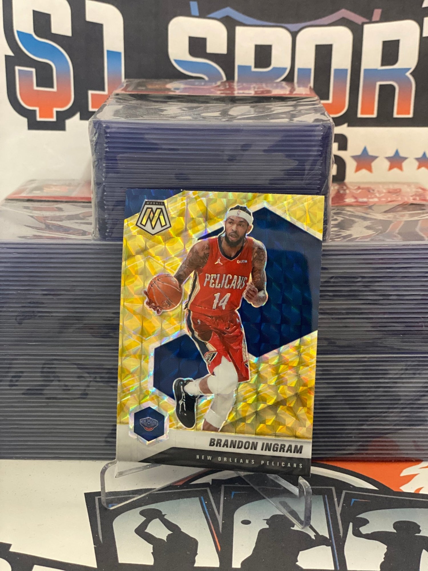 2020 Panini Select (Yellow Reactive Prizm) Brandon Ingram #184