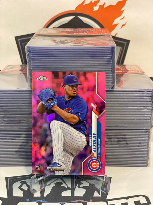 2020 Topps Chrome (Pink Refractor) Adbert Alzolay Rookie #110