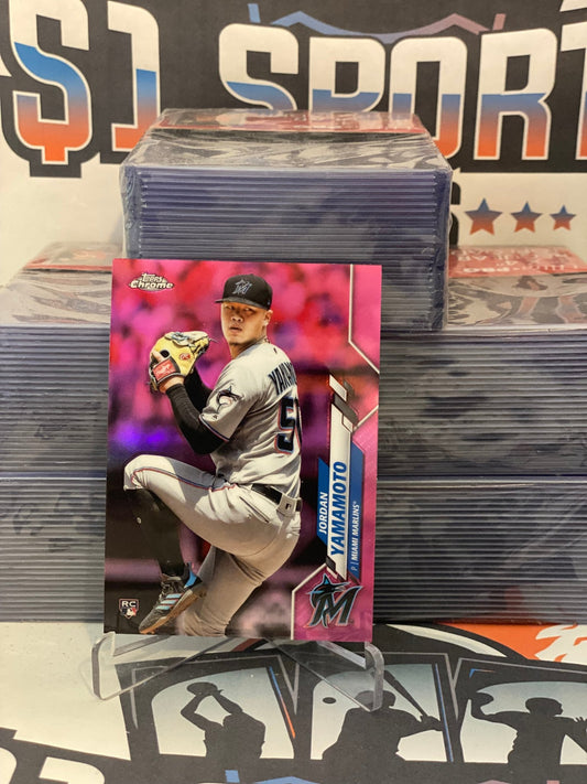 2020 Topps Chrome (Pink Refractor) Jordan Yamamoto Rookie #82