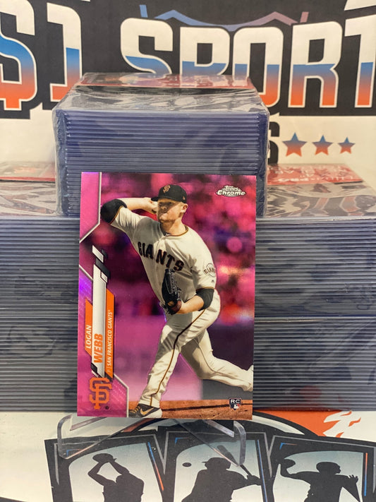 2020 Topps Chrome (Pink Refractor) Logan Webb Rookie #117