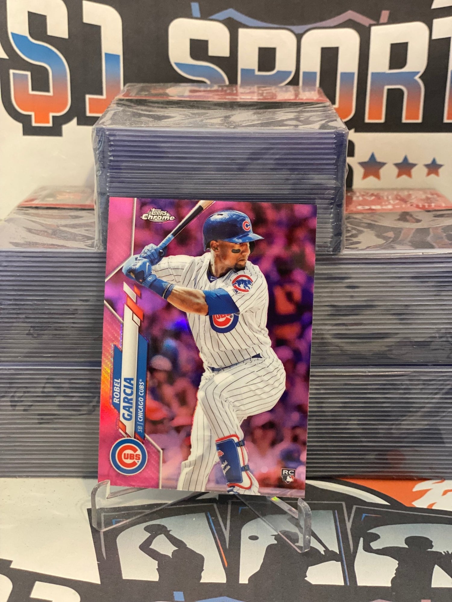 2020 Topps Chrome (Pink Refractor) Robel Garcia Rookie #181