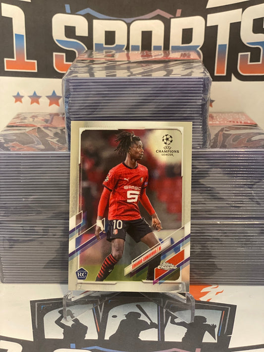 2020 Topps Chrome UEFA Champions League Eduardo Camavinga Rookie #44