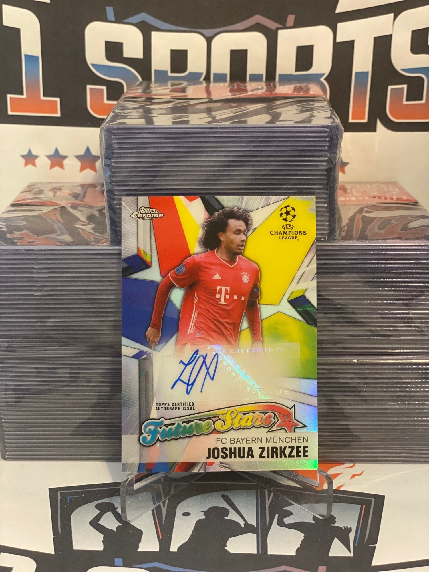 2020 Topps Chrome UEFA Champions League (Future Stars, Auto 12/50) Joshua Zirkzee #FS-JZ