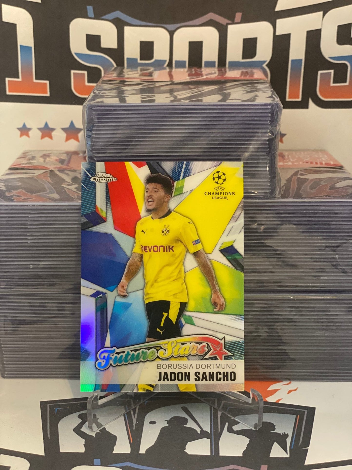 2020 Topps Chrome UEFA Champions League (Future Stars) Jadon Sancho #FS-JS