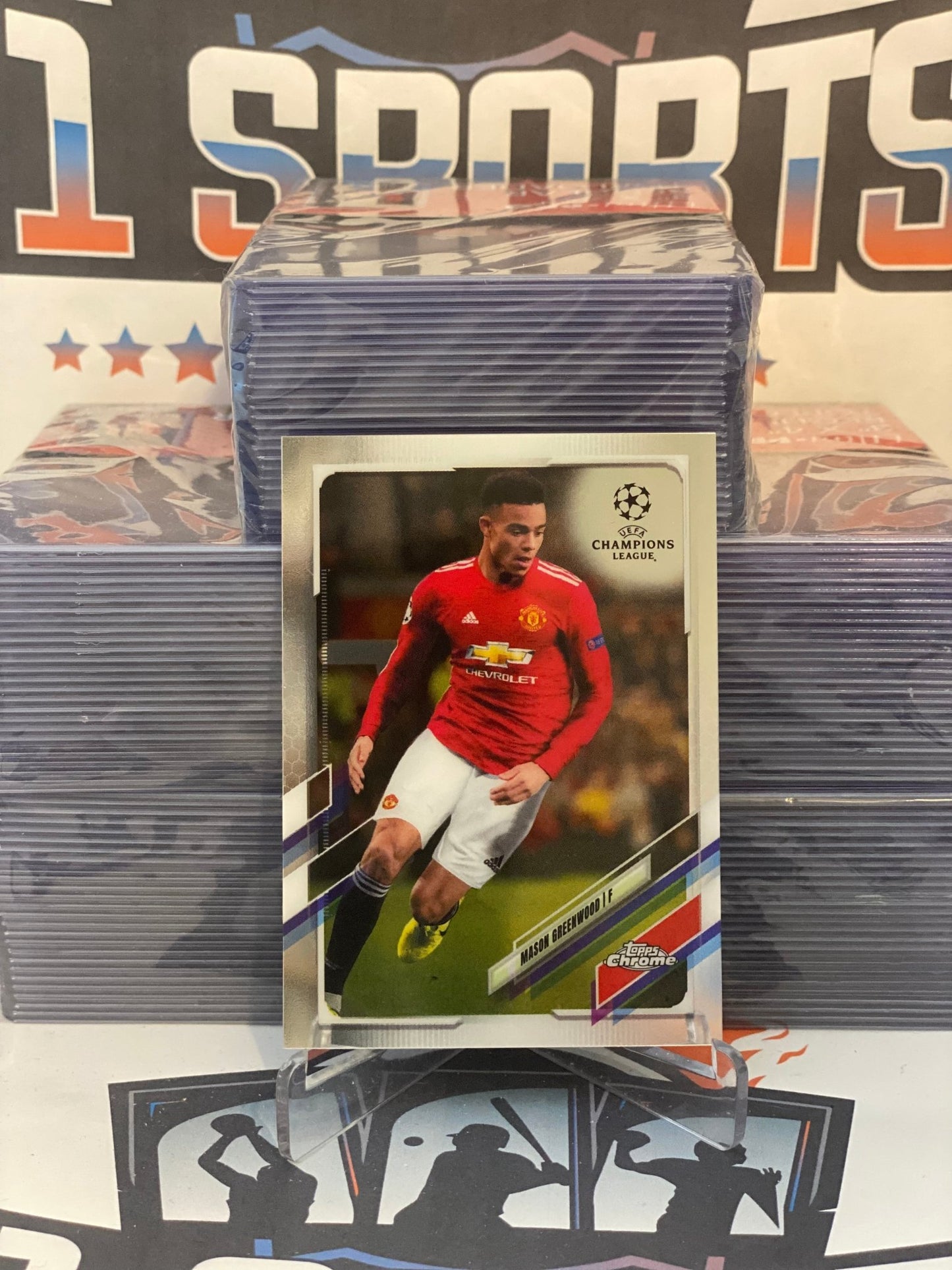 2020 Topps Chrome UEFA Champions League Mason Greenwood #17