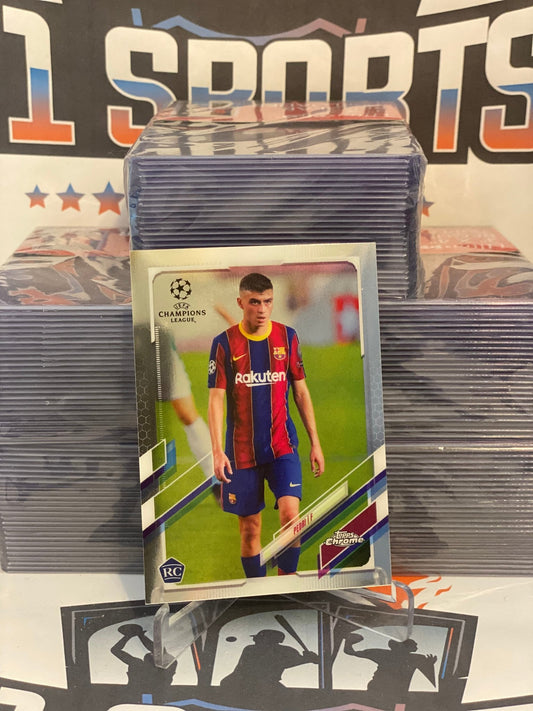 2020 Topps Chrome UEFA Champions League Pedri Rookie #61