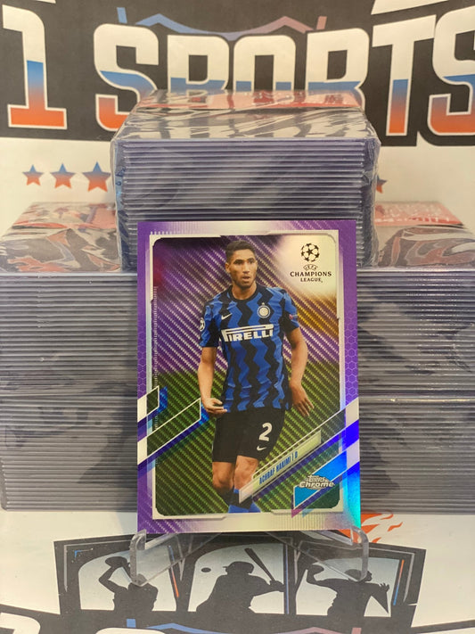 2020 Topps Chrome UEFA Champions League (Purple Carbon Fiber) Achraf Hakimi #31
