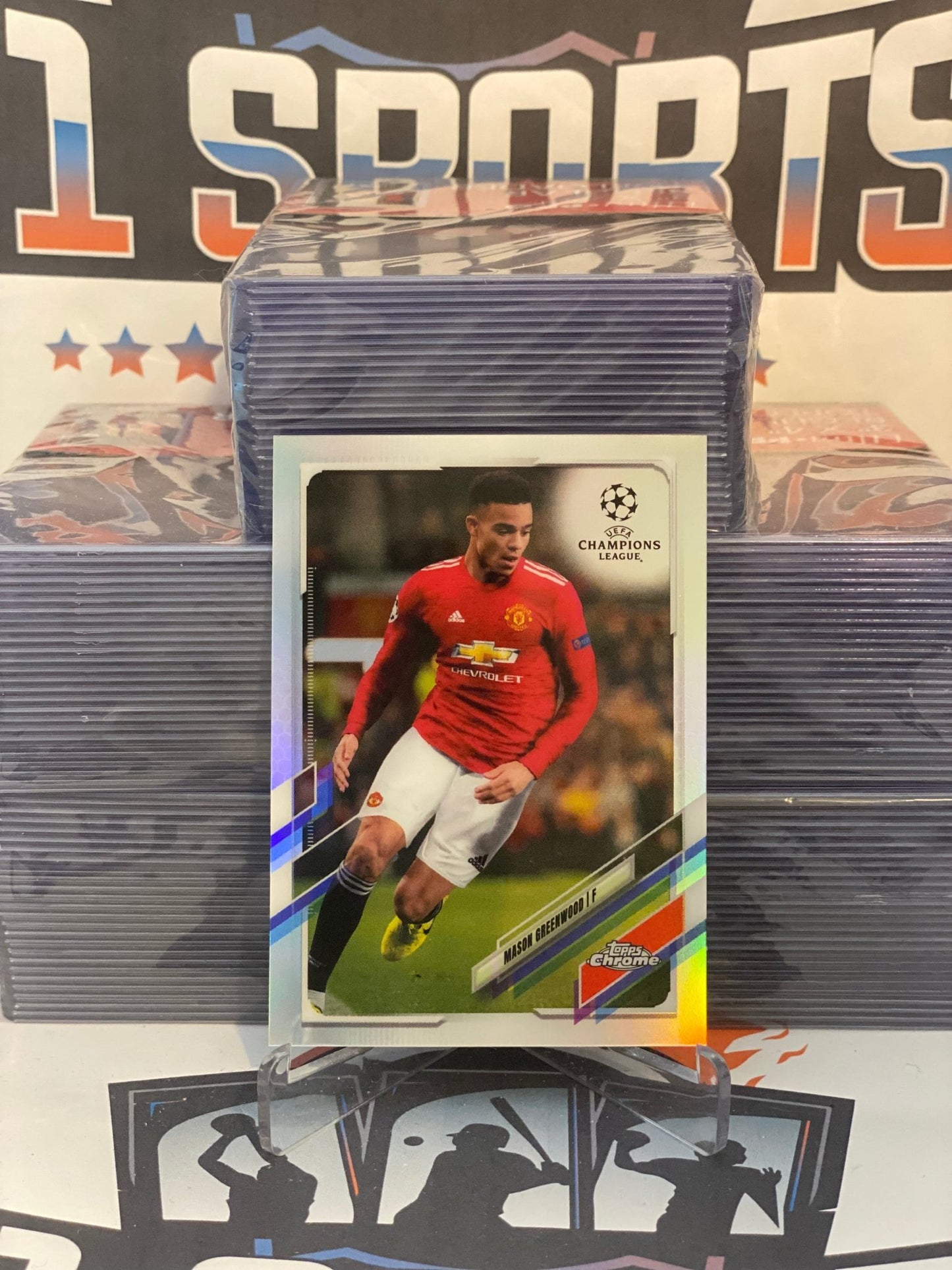 2020 Topps Chrome UEFA Champions League (Refractor) Mason Greenwood #17