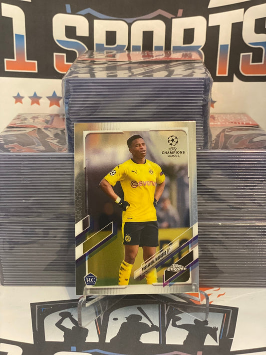 2020 Topps Chrome UEFA Champions League Youssoufa Moukoko Rookie #55