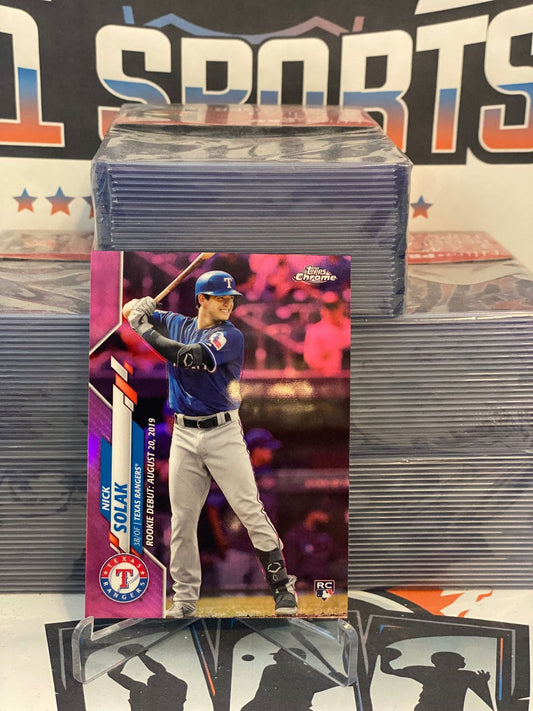 2020 Topps Chrome Update (Pink Refractor, MLB Debut) Nick Solak #U-60