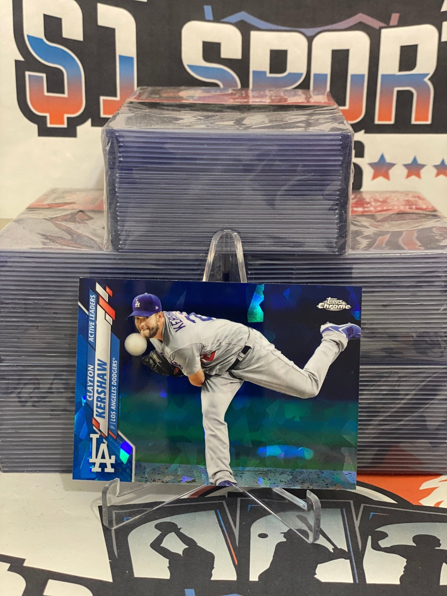 2020 Topps Chrome Update Sapphire (Active Leaders) Clayton Kershaw #U-140